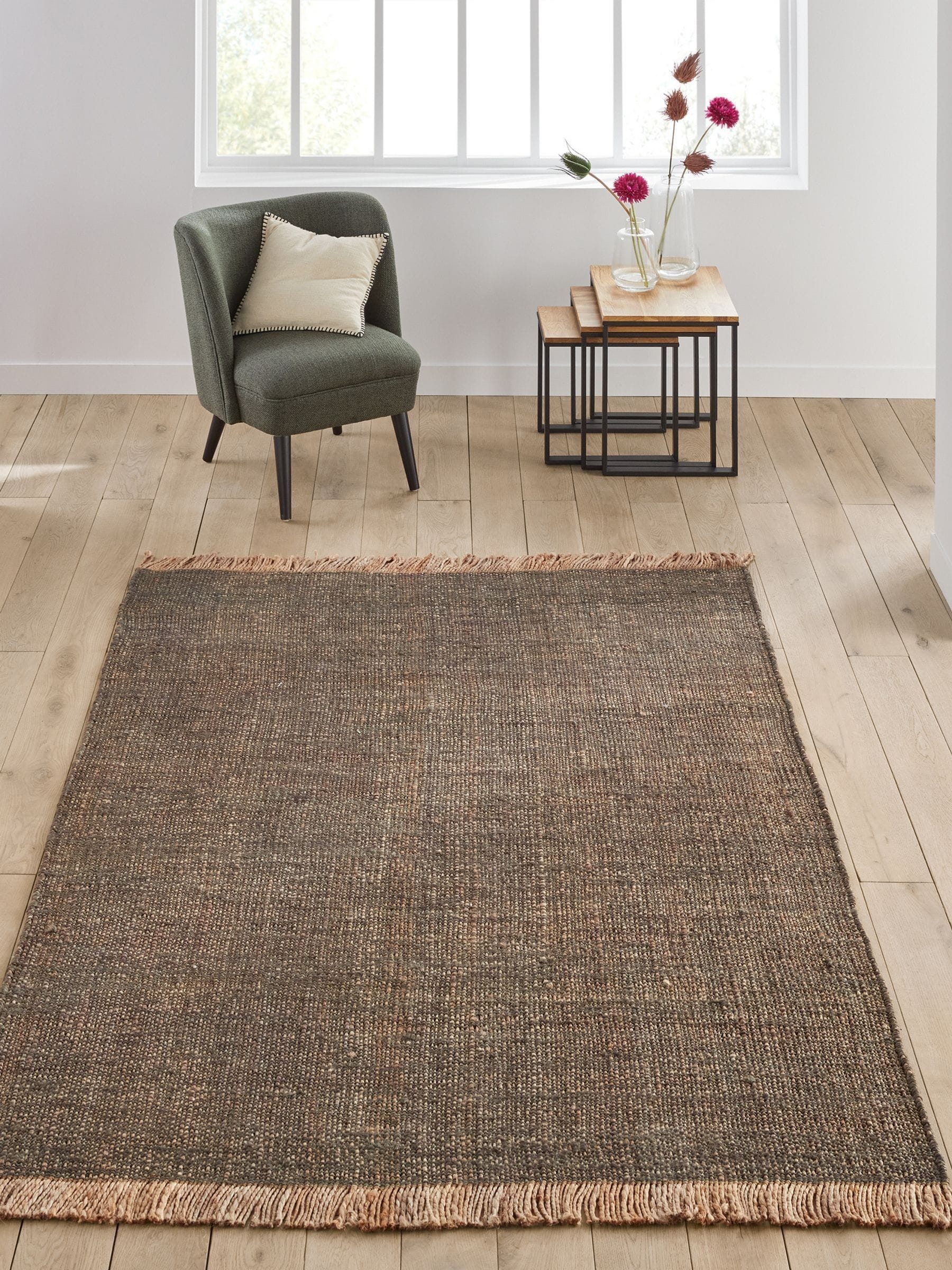 La Redoute khaki Babak jute rug 200x290cm - British product