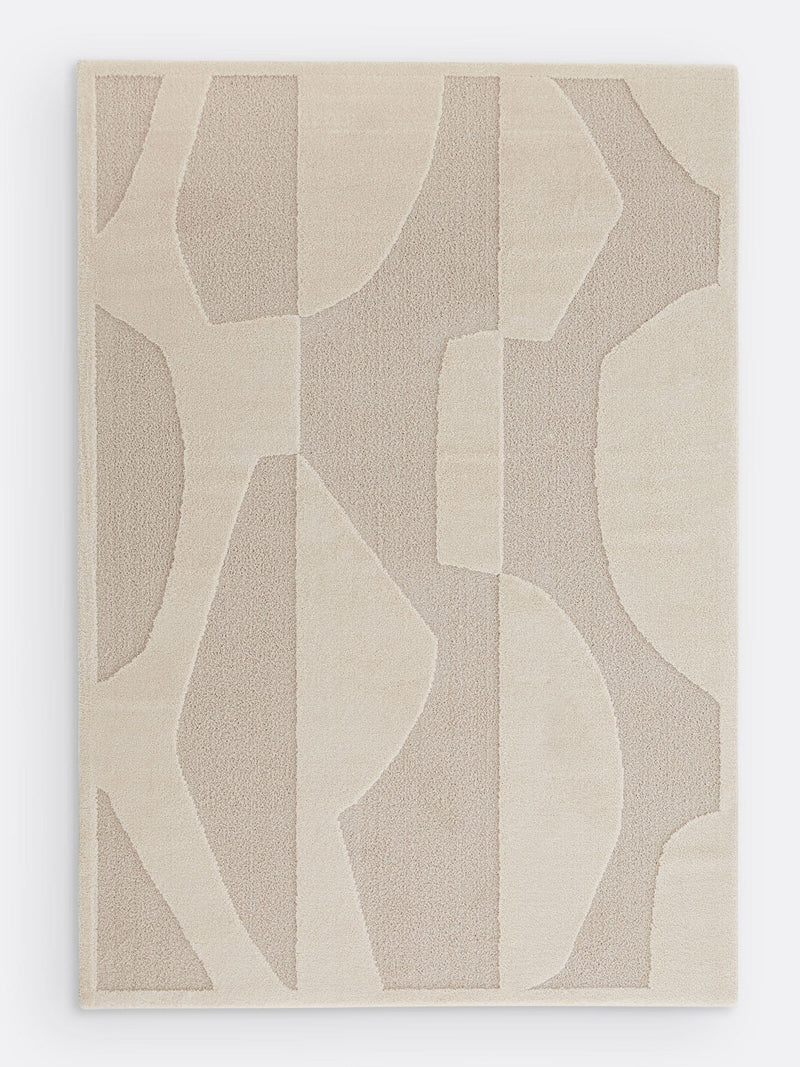 La Redoute Ecru Broga abstract rug 200x290cm, UK version