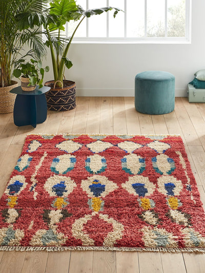Next La Redoute Intérieurs Multicolour Shiva Berber-Style Coloured Wool Rug- Buy online at McGrocer