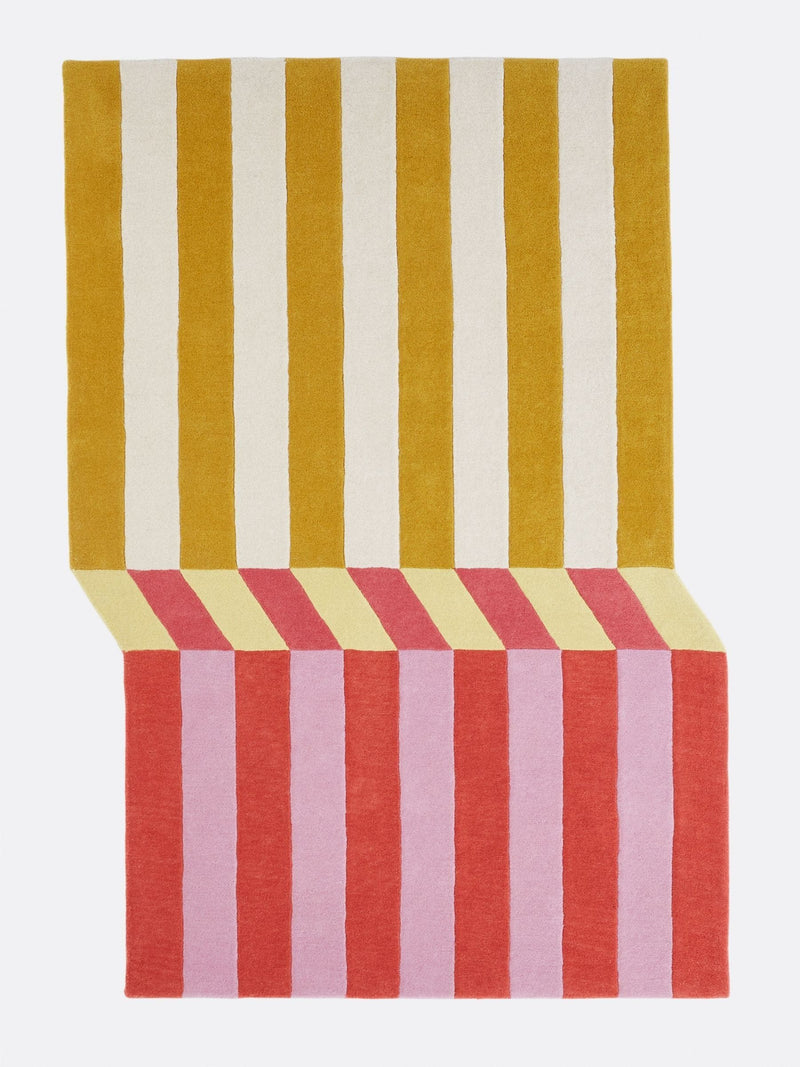 La Redoute Intérieurs Rohana yellow red wool rug 200x290cm (British brand)