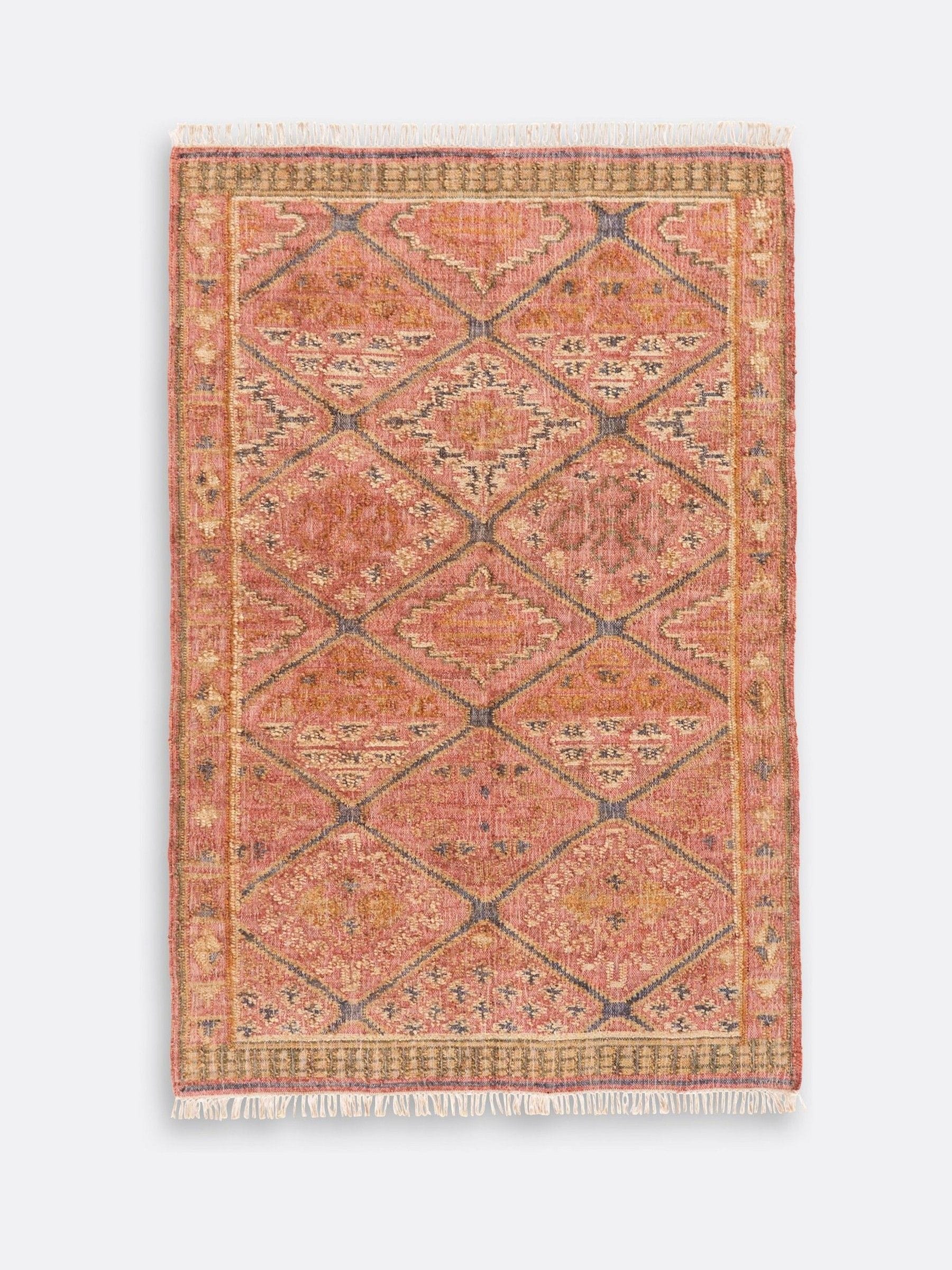 La Redoute Saliha kilim jute cotton rug 200x290cm - British product