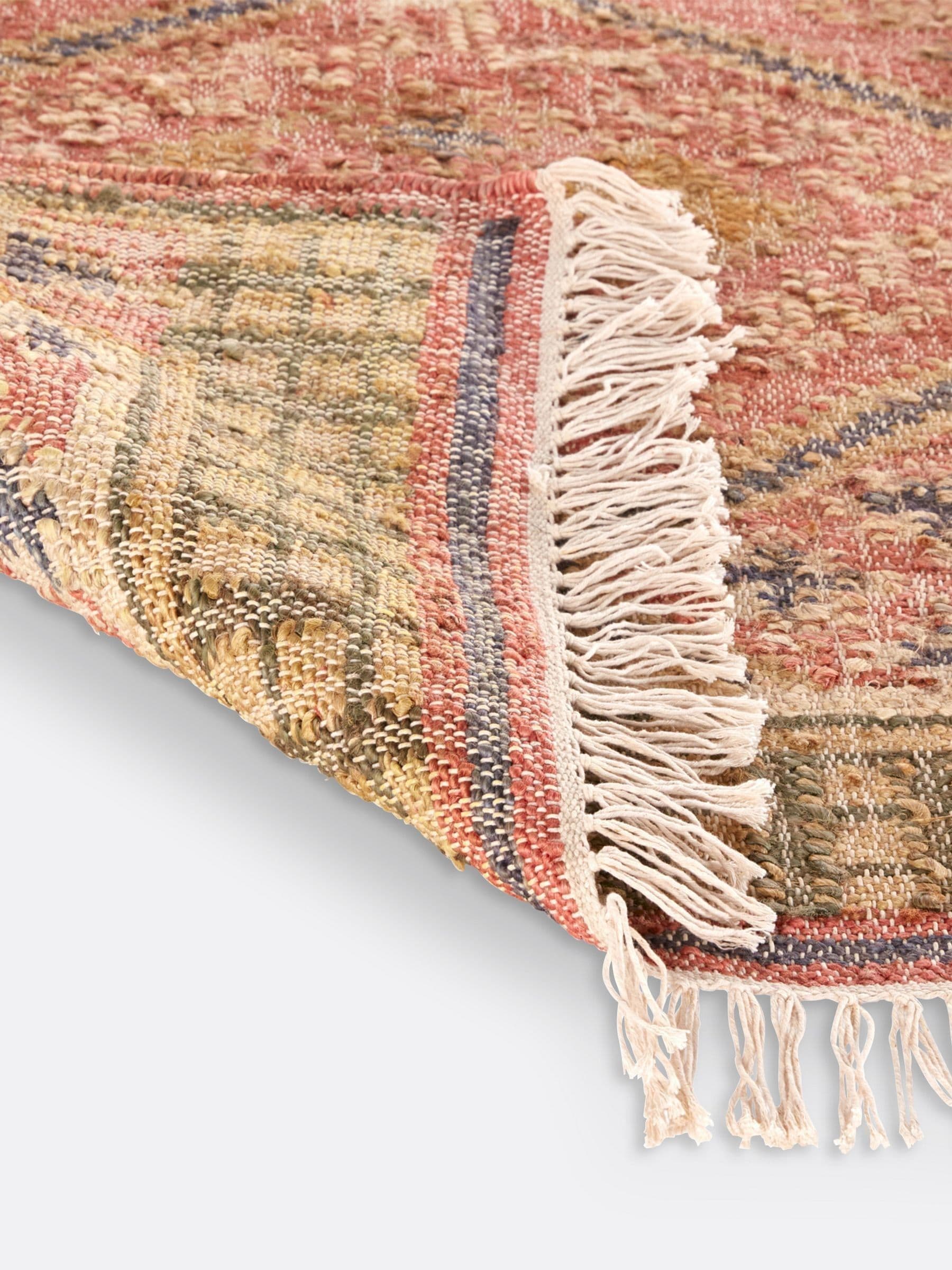 La Redoute Saliha kilim jute cotton rug 200x290cm - British product