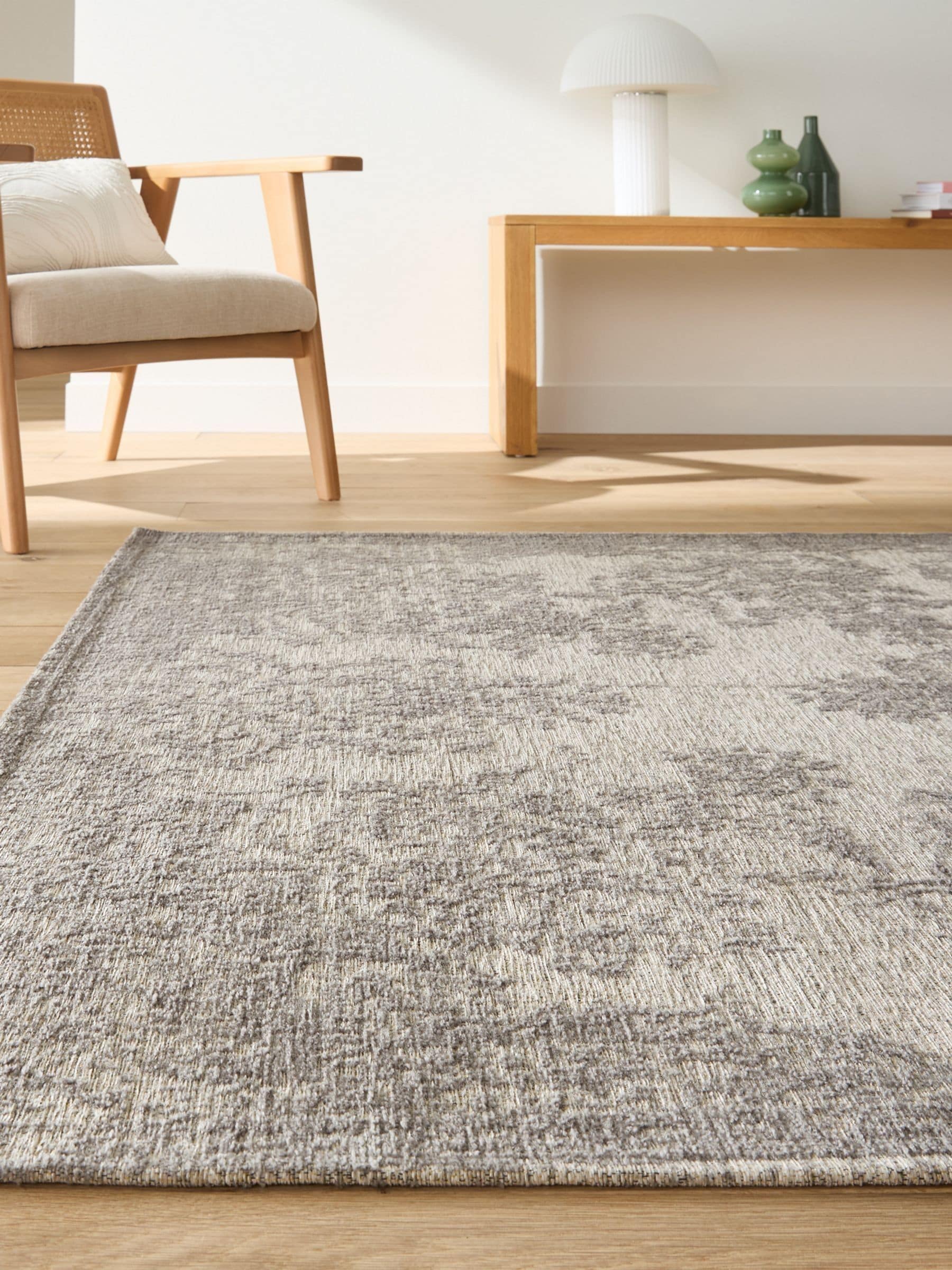 La Redoute Osca grey flat woven rug 200x290cm, imported from the UK