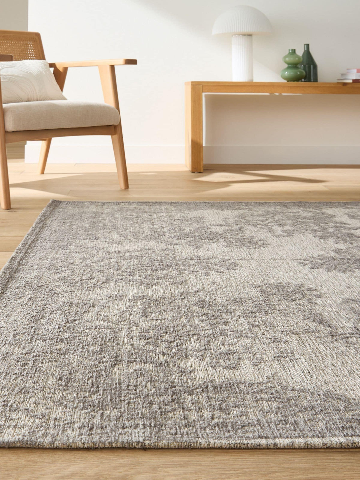 La Redoute Osca grey flat woven rug 200x290cm, imported from the UK