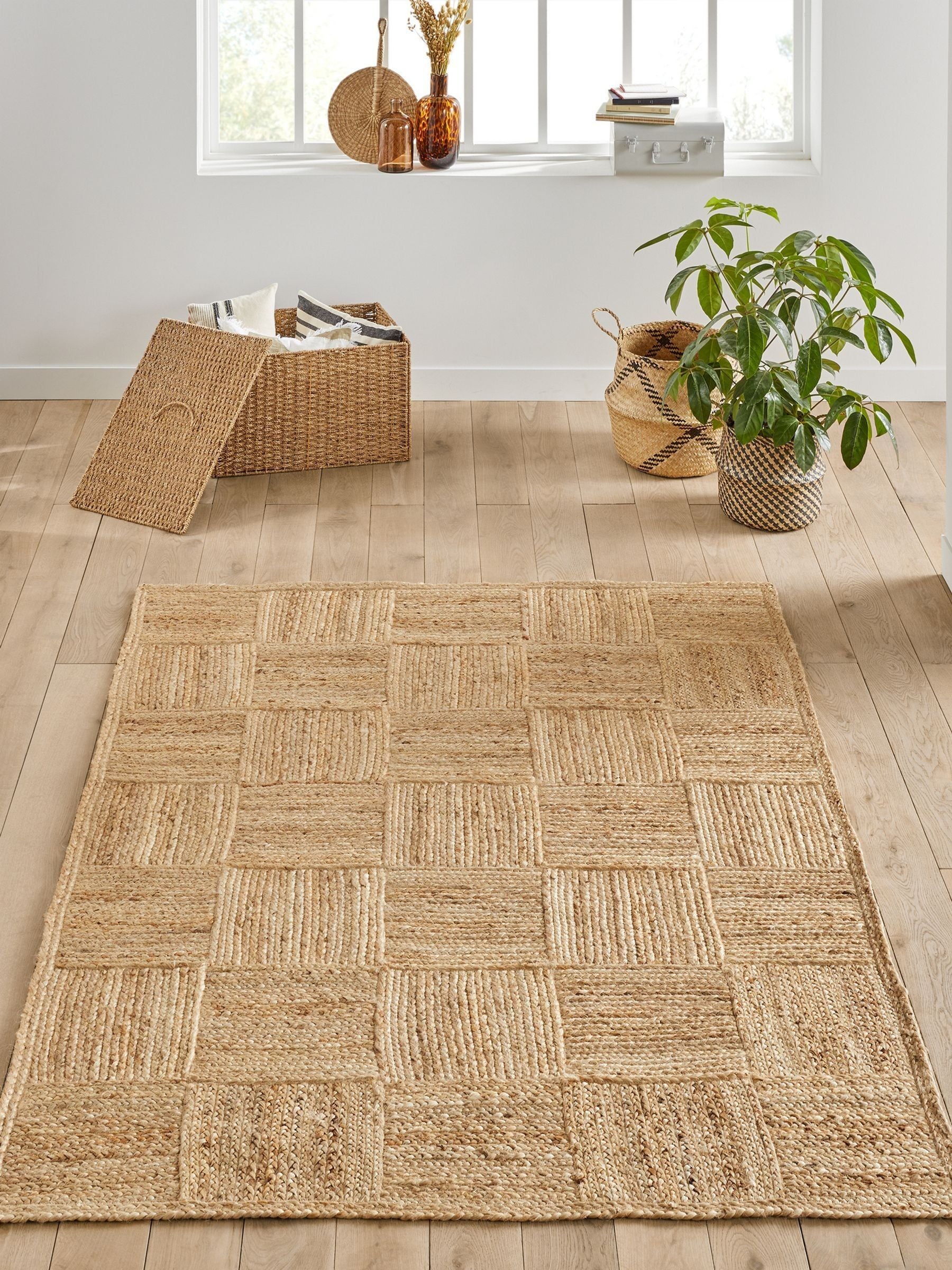La Redoute Intérieurs check jute rug 200x290cm - British product