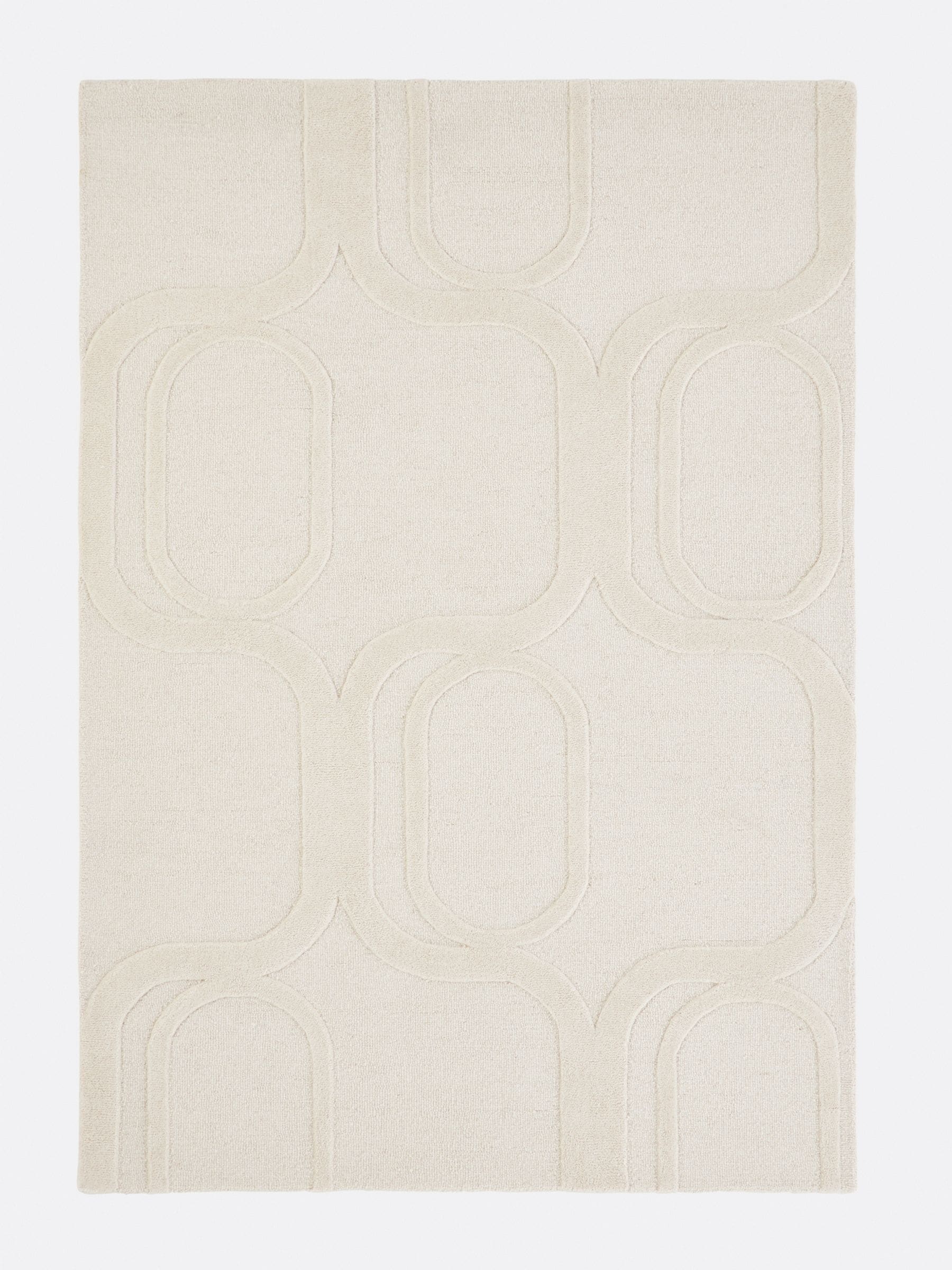 La Redoute Intérieurs Ecru Massimo wool rug 200x290 cm, imported from the UK