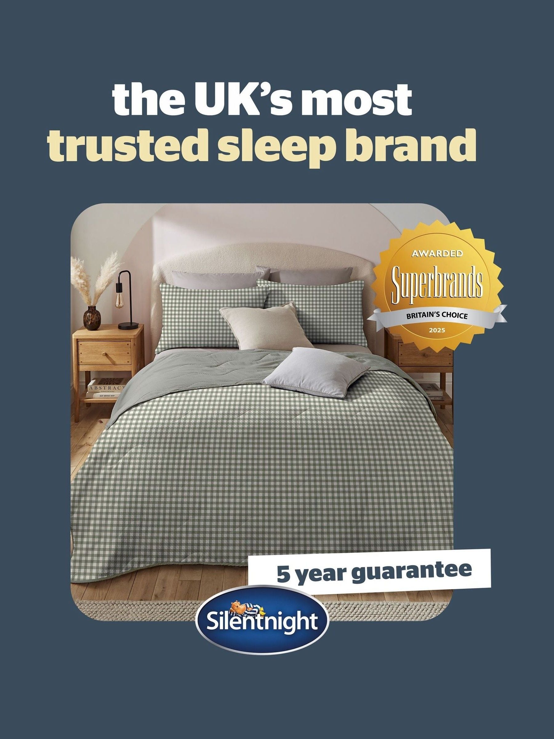 Silentnight coverless duvet 2.5 tog, imported from the UK