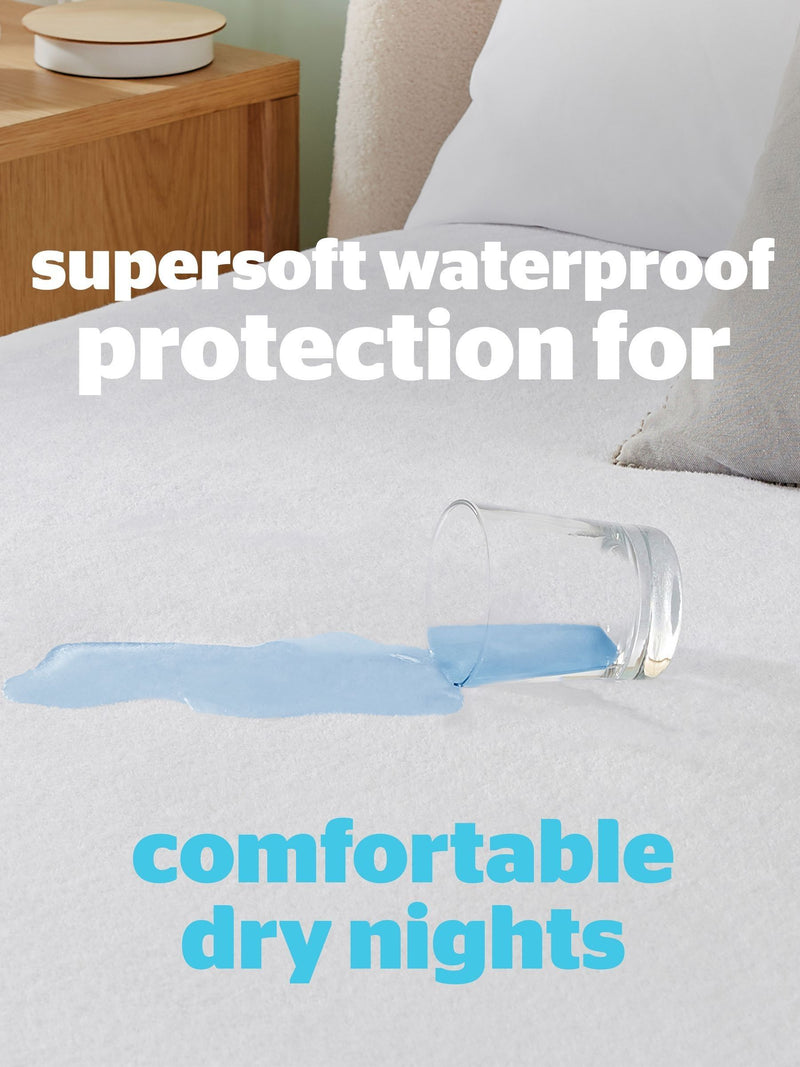 Silentnight terry towelling mattress protector, imported from the UK