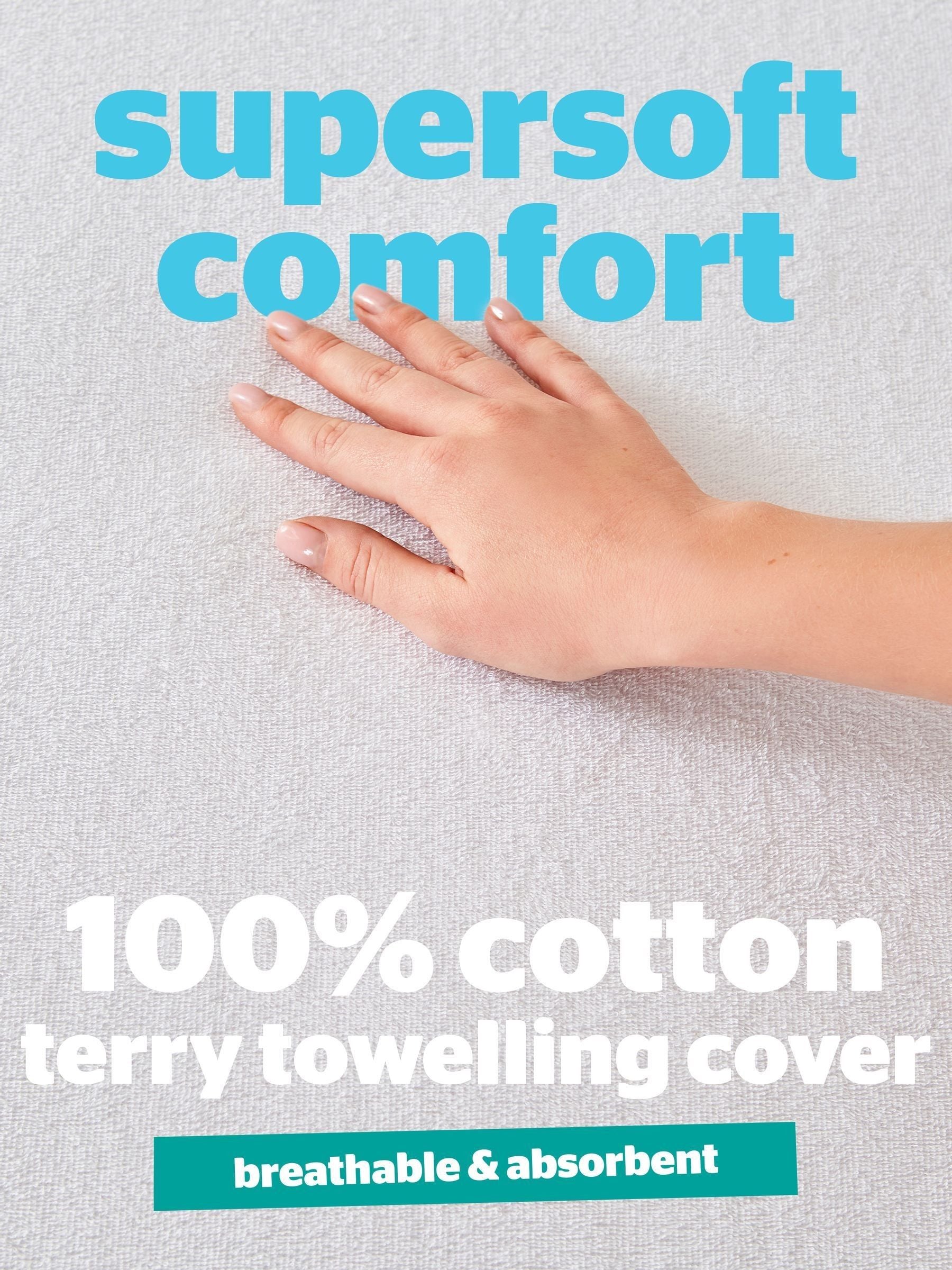 Silentnight terry towelling mattress protector, imported from the UK