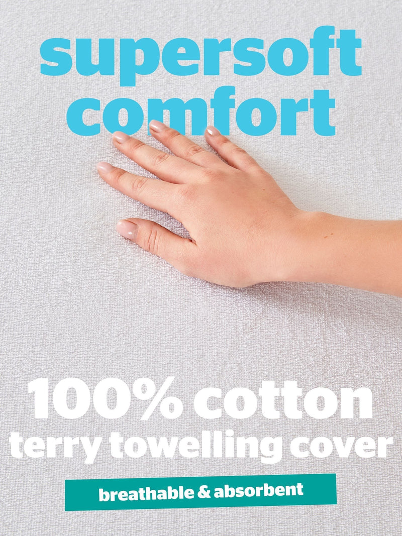Silentnight terry towelling mattress protector, imported from the UK