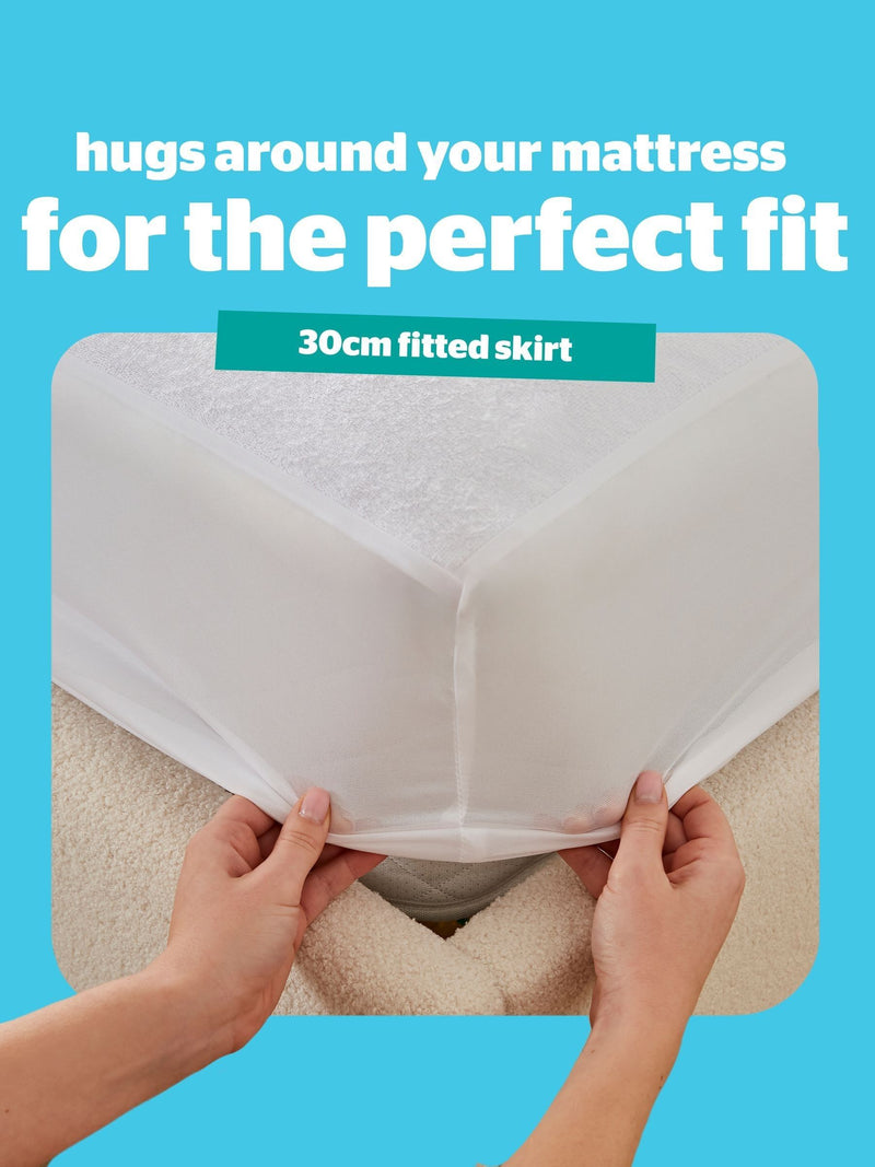 Silentnight terry towelling mattress protector, imported from the UK