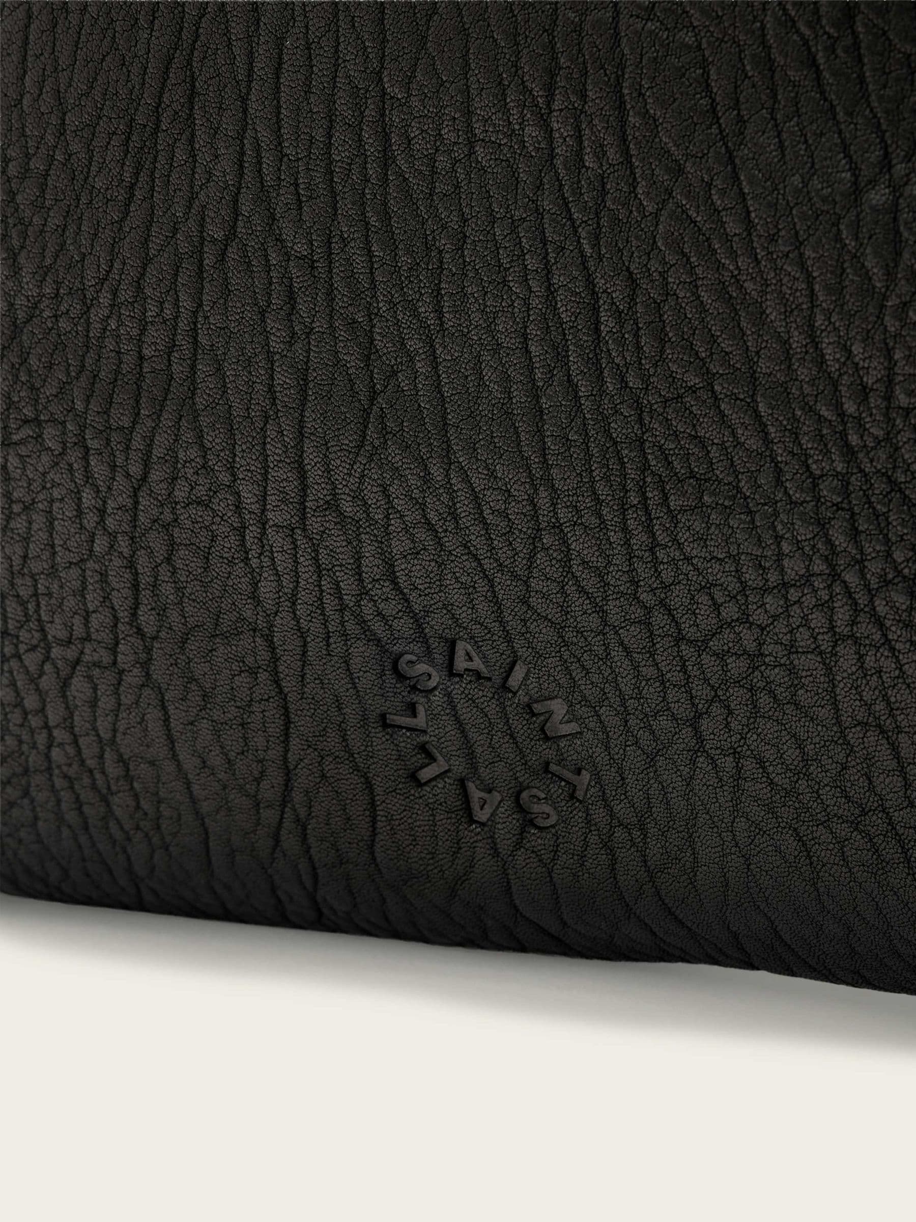 AllSaints Black Haven flat crossbody bag, imported from the UK