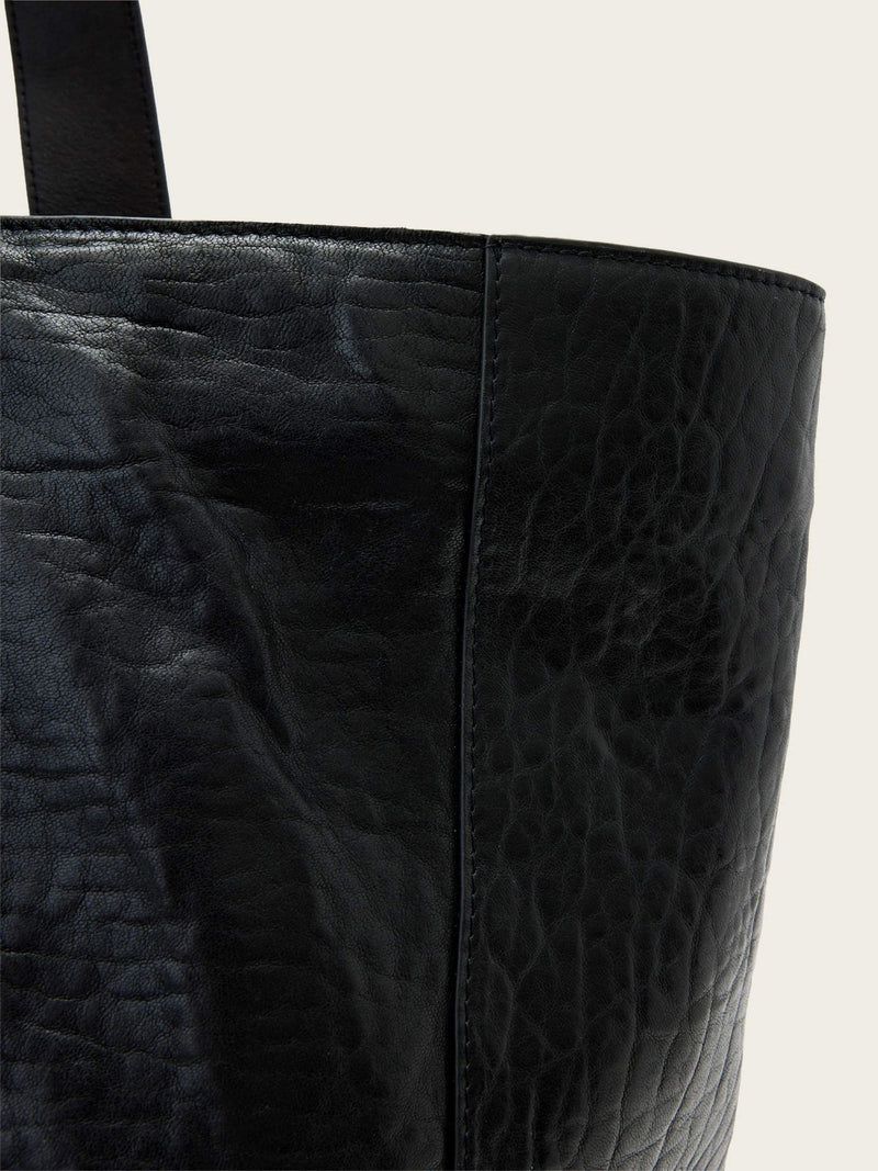 AllSaints Black Ares Grain tote leather bag, UK version
