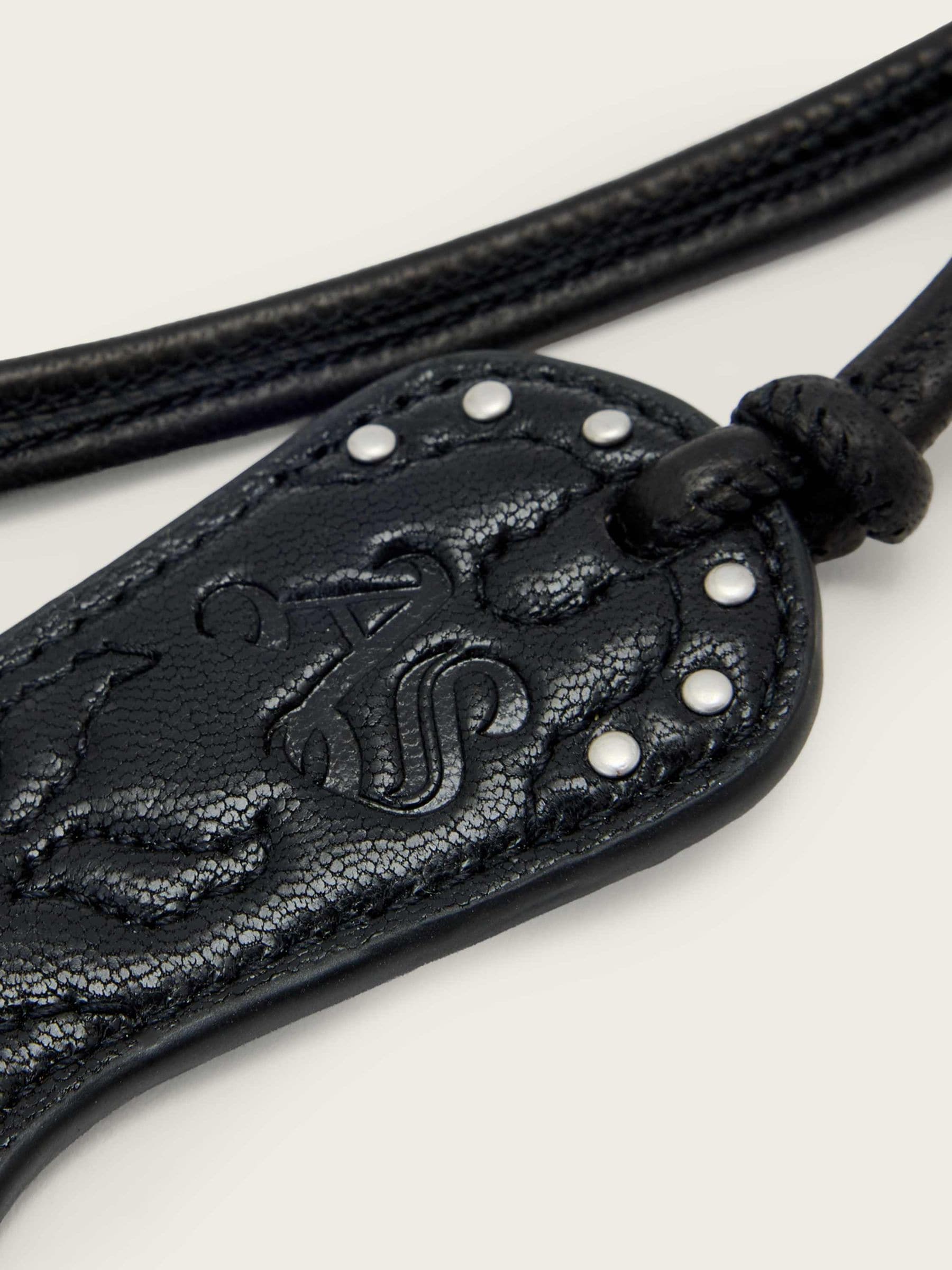 AllSaints leather cowboy boot keyring 19cm, imported from the UK