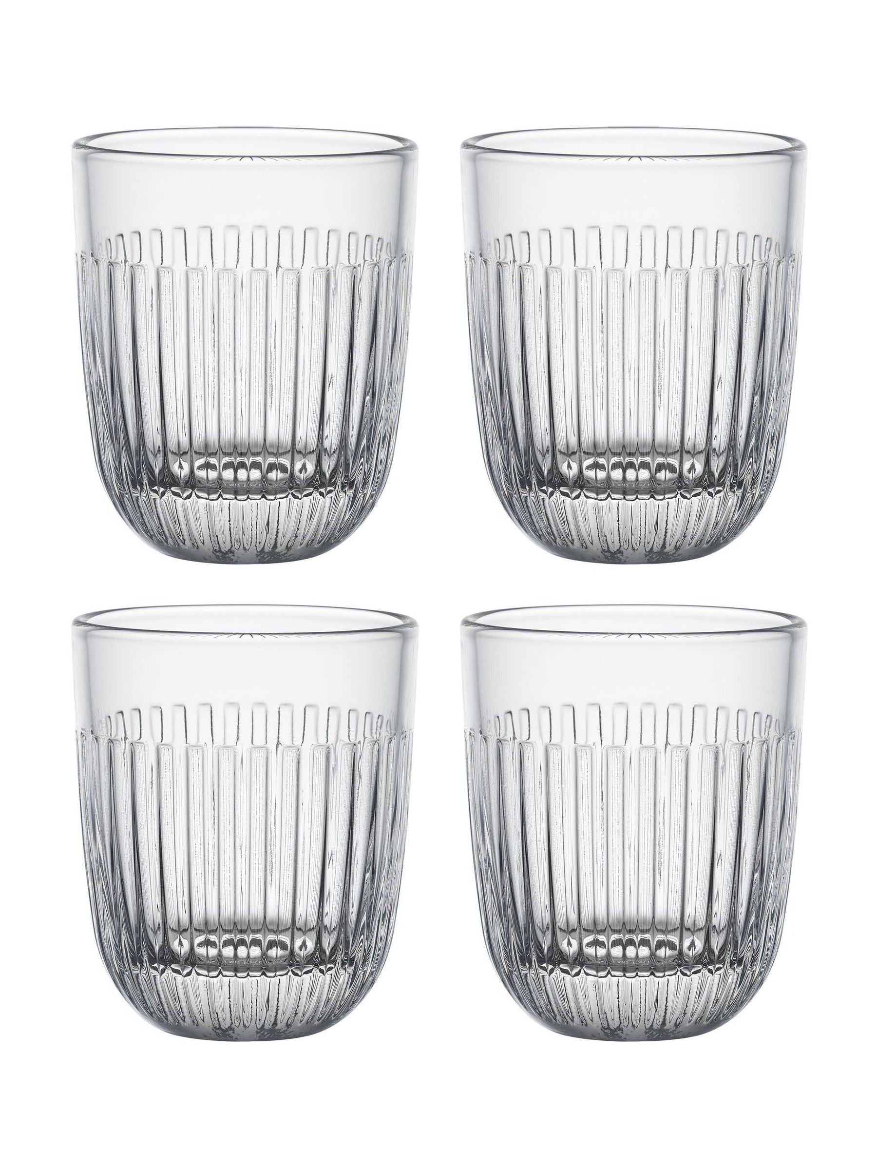 La Rochère Ouessant pressed glass tumblers set of 4 - British product