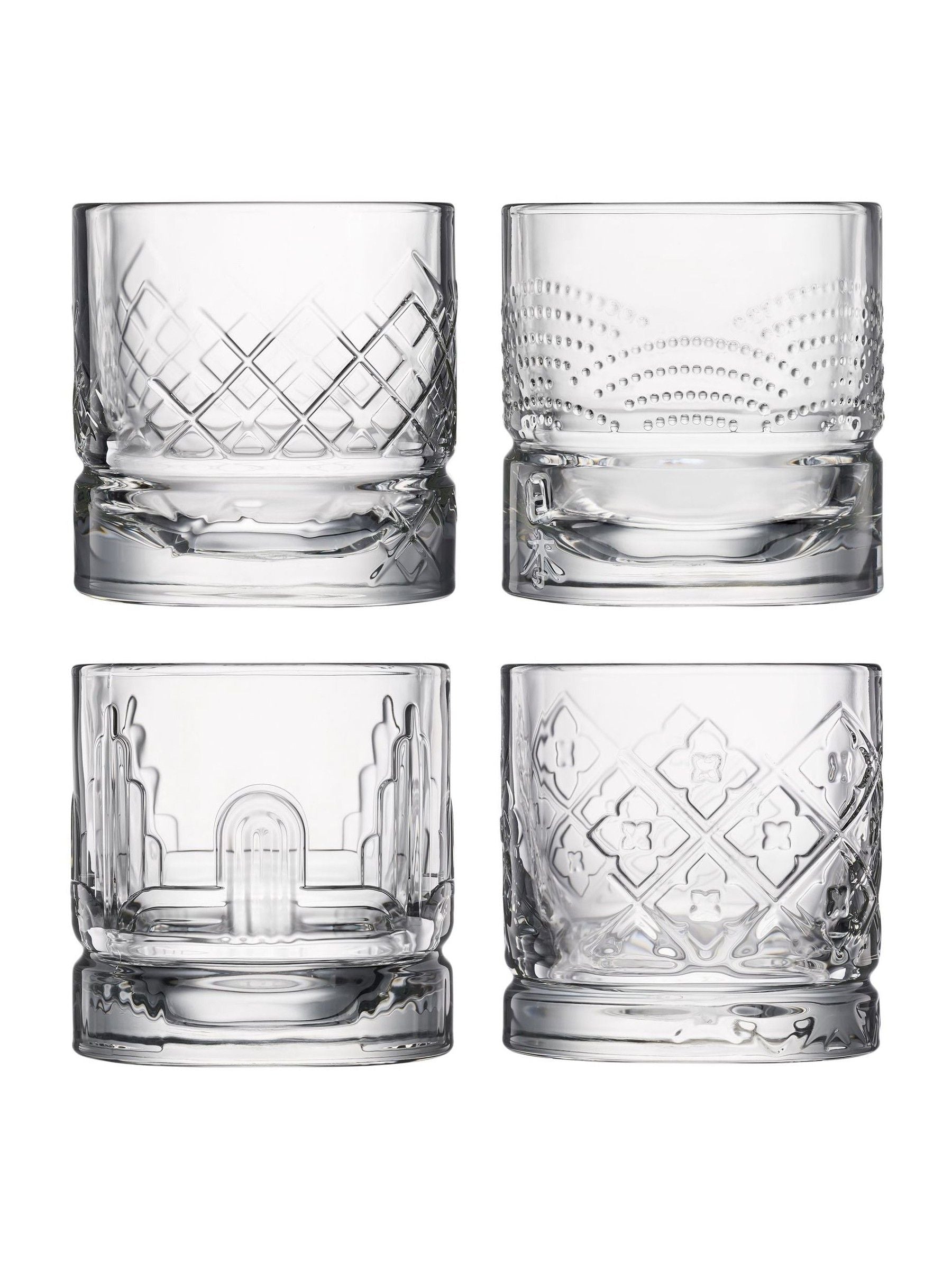 La Rochère Dandy whisky tumblers set of 4 30cl - British product