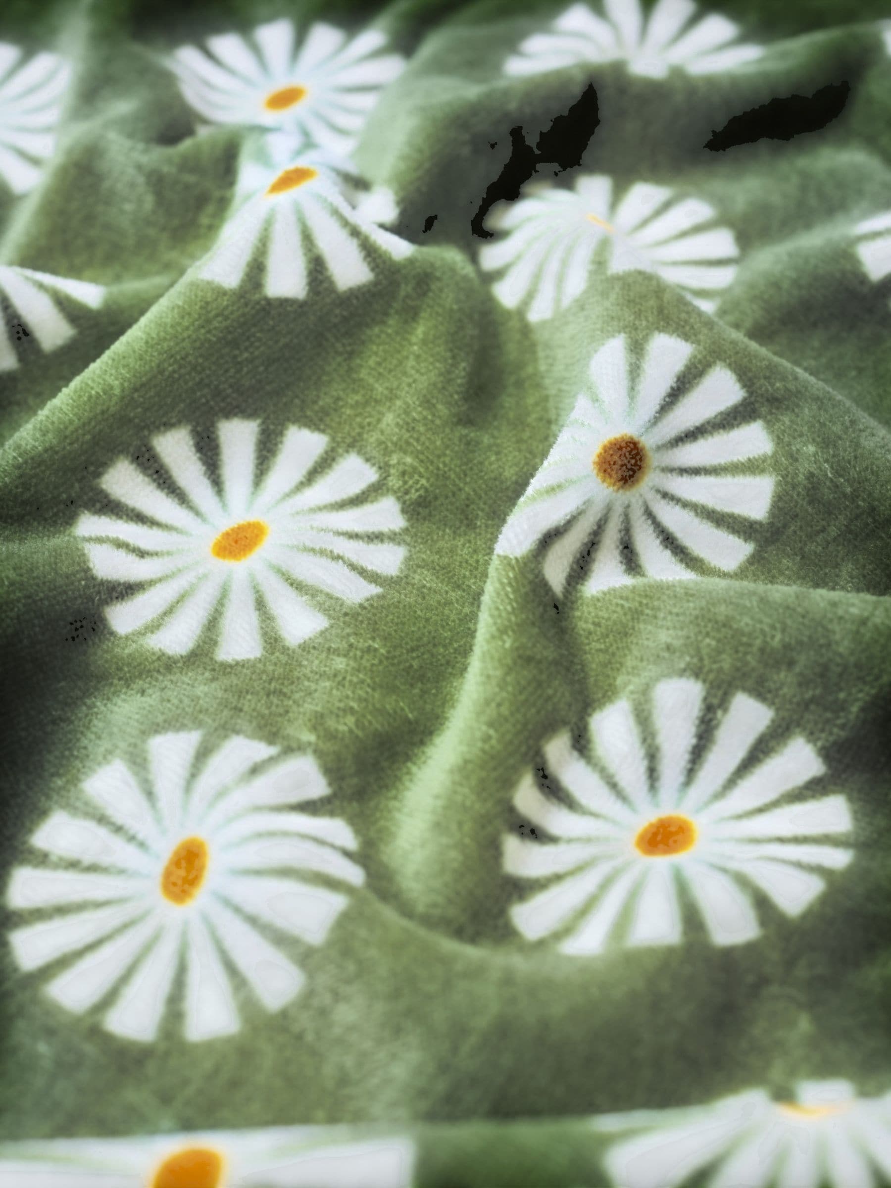 SlowTide Green Sun Dazed artistic beach towel 30x60 inches, imported from the UK