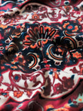 SlowTide Burgundy Haven cotton artistic beach towel, imported from the UK