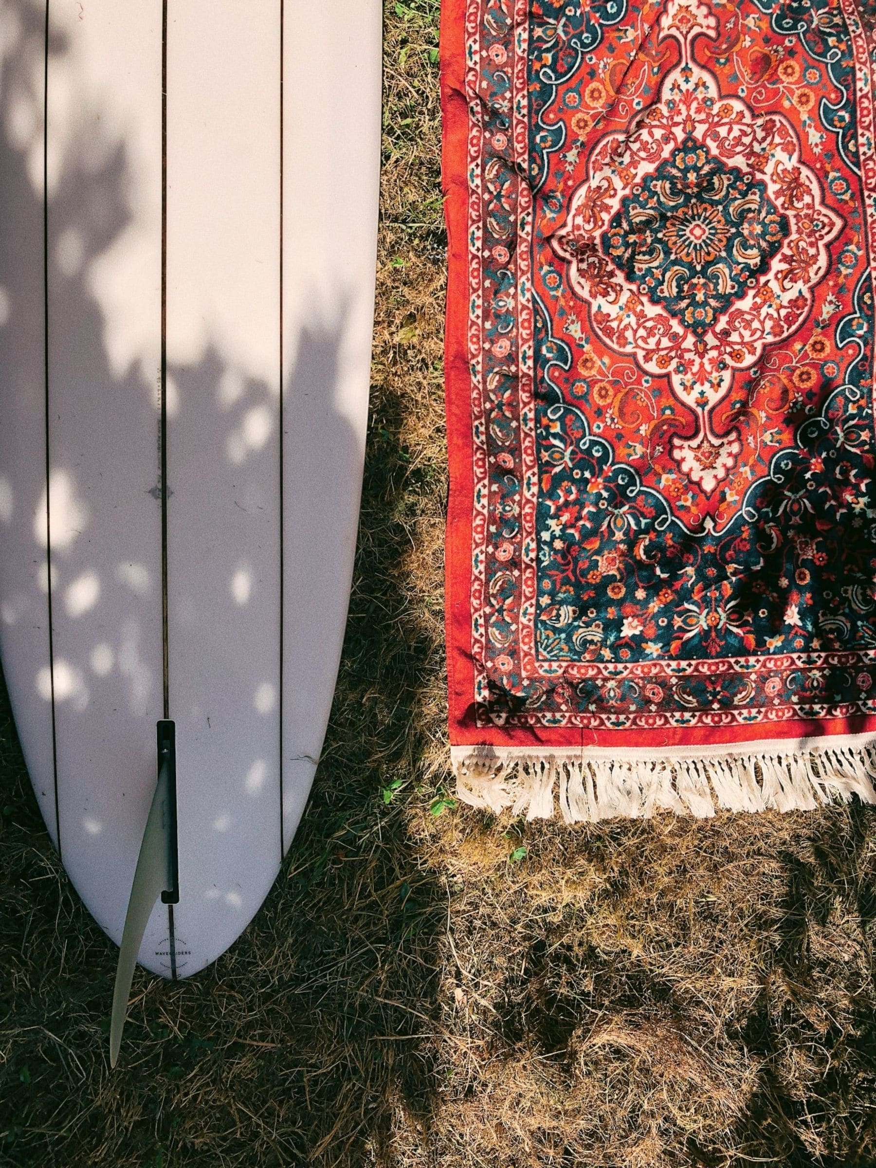 SlowTide Burgundy Haven cotton artistic beach towel, imported from the UK