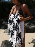 SlowTide Green Sun Dazed Cotton Artistic Beach Towel, 30 x 60 in