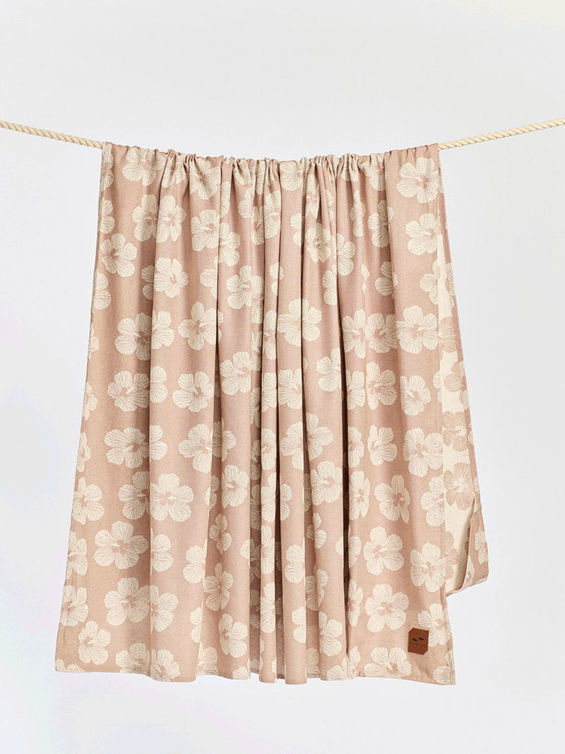 SlowTide cotton picnic blanket fawn 183x147.5cm - British product