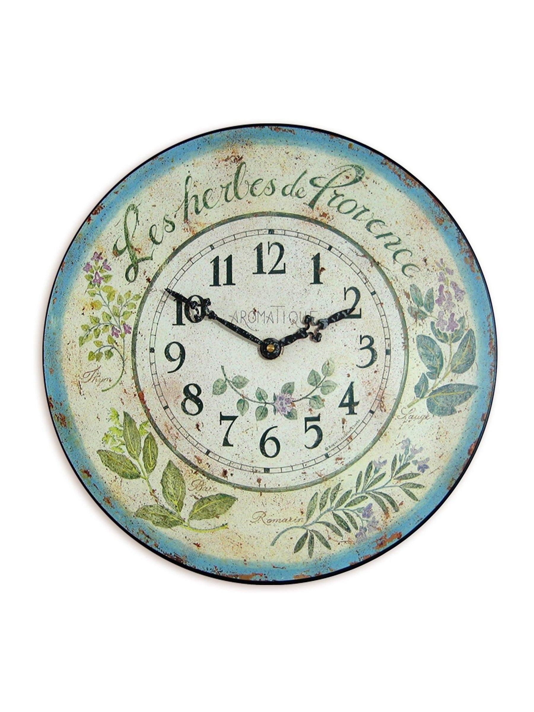 Brookpace Herbes de Provence wall clock 36cm, UK version