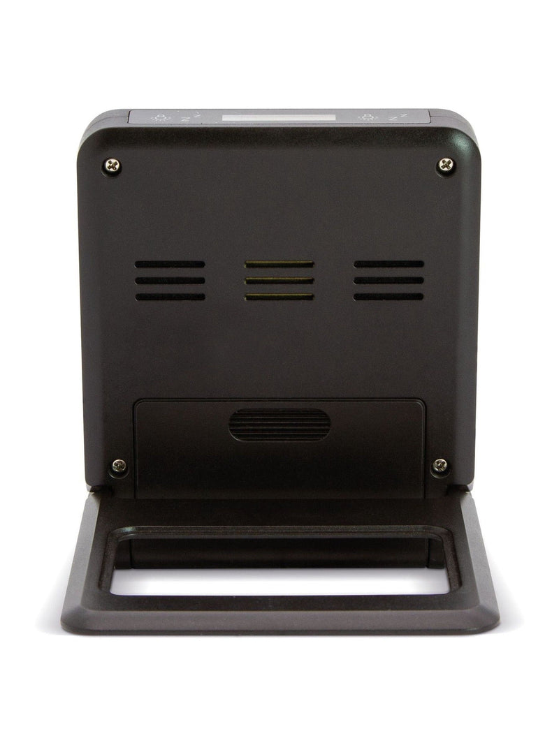 Acctim Skylab travel alarm clock black gold tone, UK version