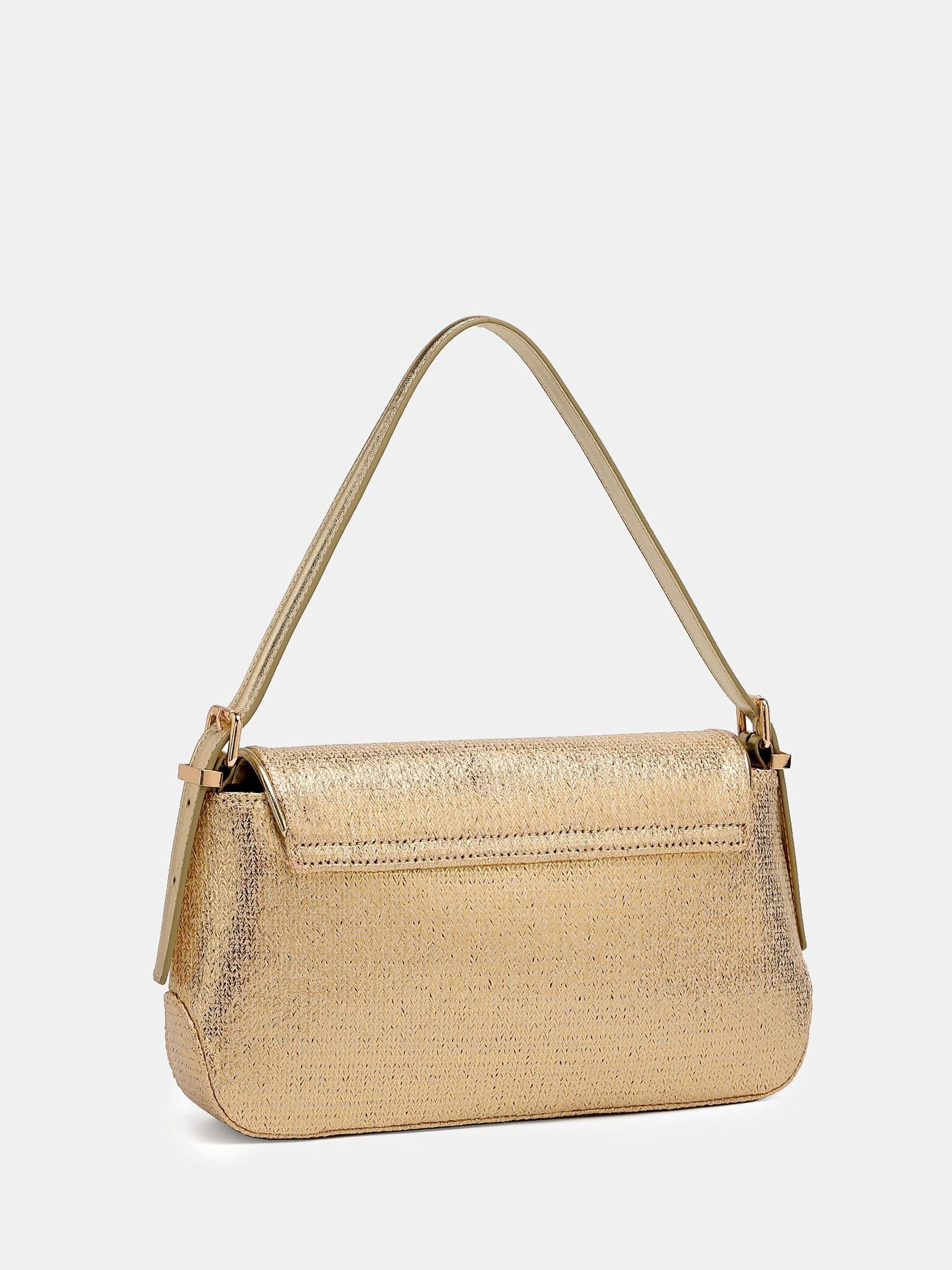 Novo Yellow Raffia Andorra shoulder bag - British product