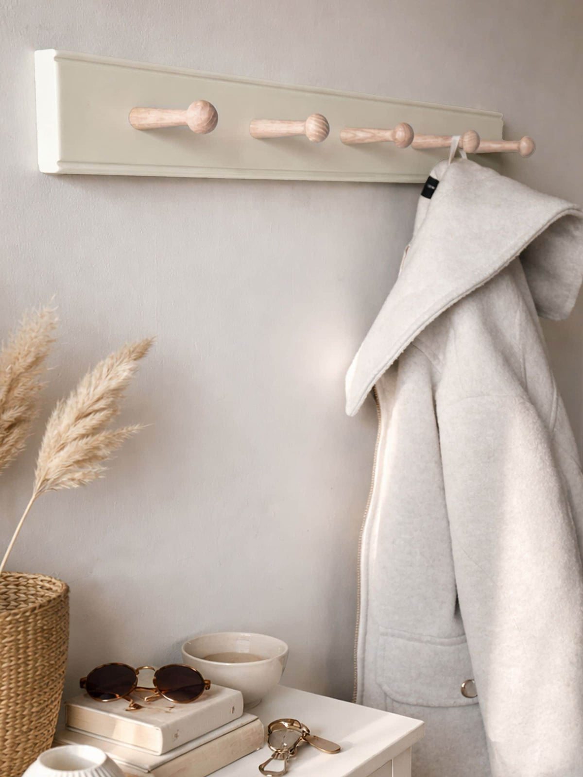 Laura Ashley natural ribbed coat hook 50cm (British brand)