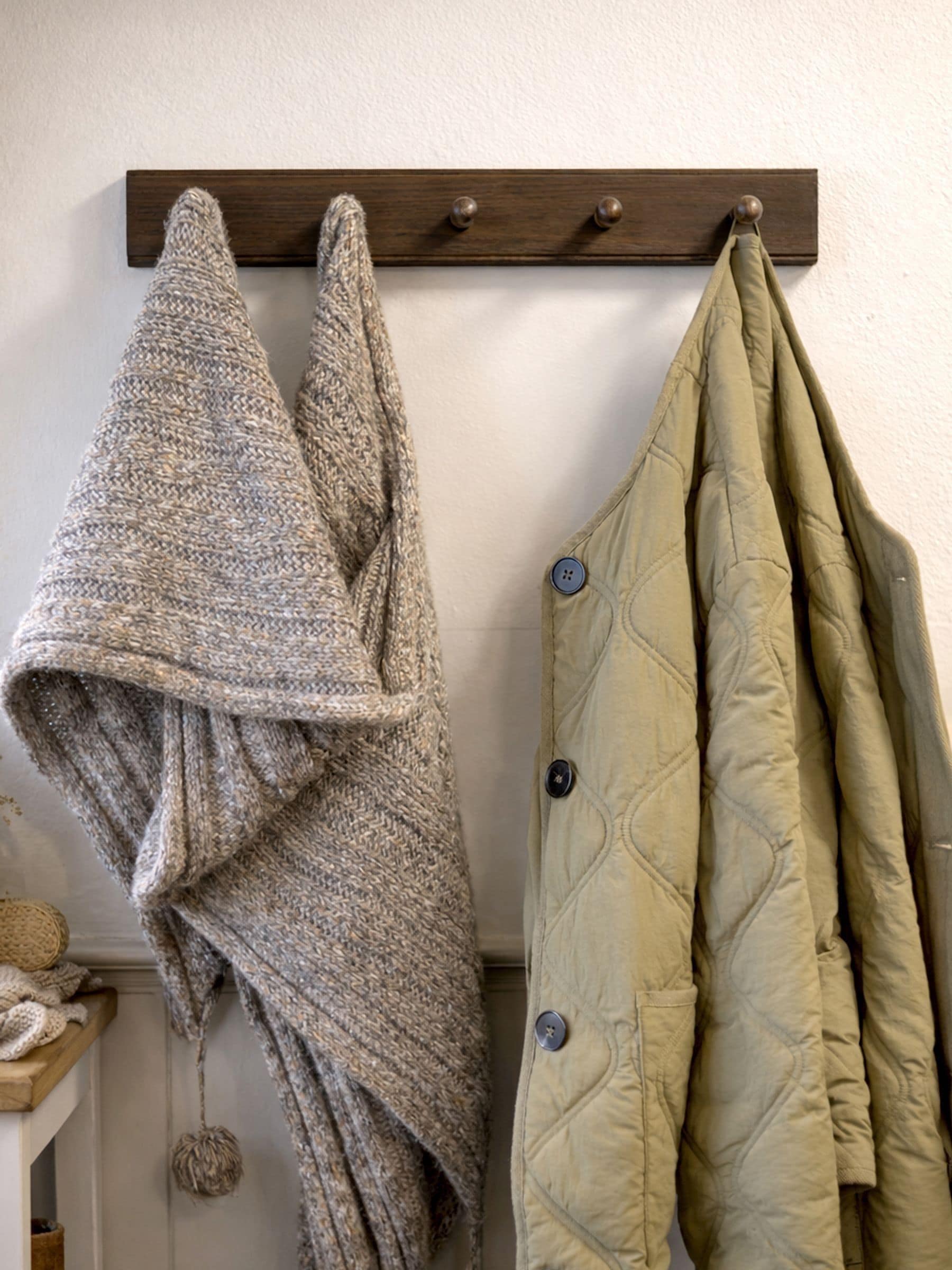 Laura Ashley wooden coat hook Brown Haywood - British product