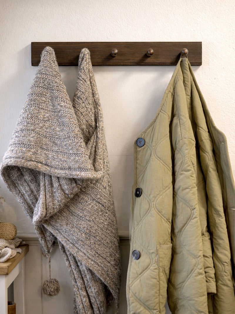Laura Ashley wooden coat hook Brown Haywood - British product
