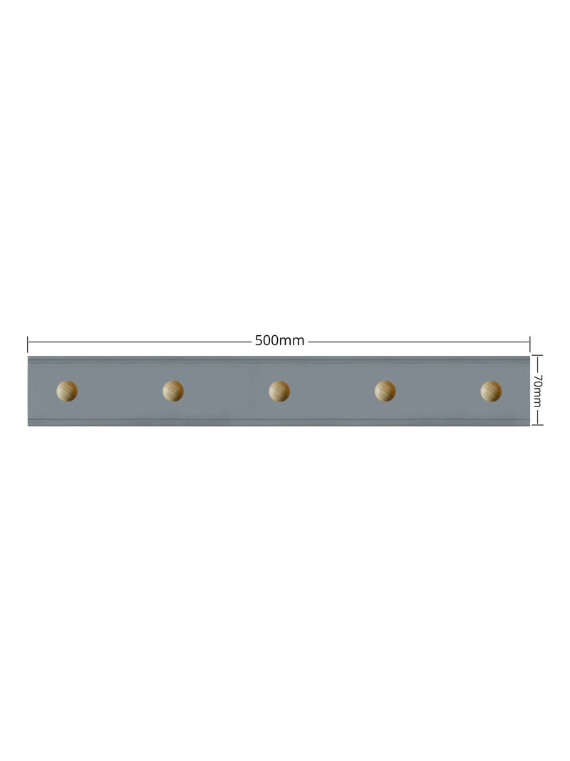 Laura Ashley grey ribbed coat hook with five pegs - British product