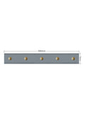 Laura Ashley grey ribbed coat hook with five pegs - British product