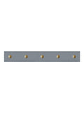 Laura Ashley grey ribbed coat hook with five pegs - British product