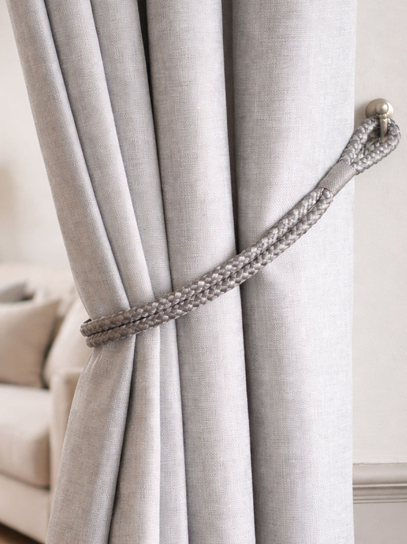 Laura Ashley Grey Gillian curtain tiebacks set of 2, UK version