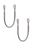 Laura Ashley Grey Gillian curtain tiebacks set of 2, UK version