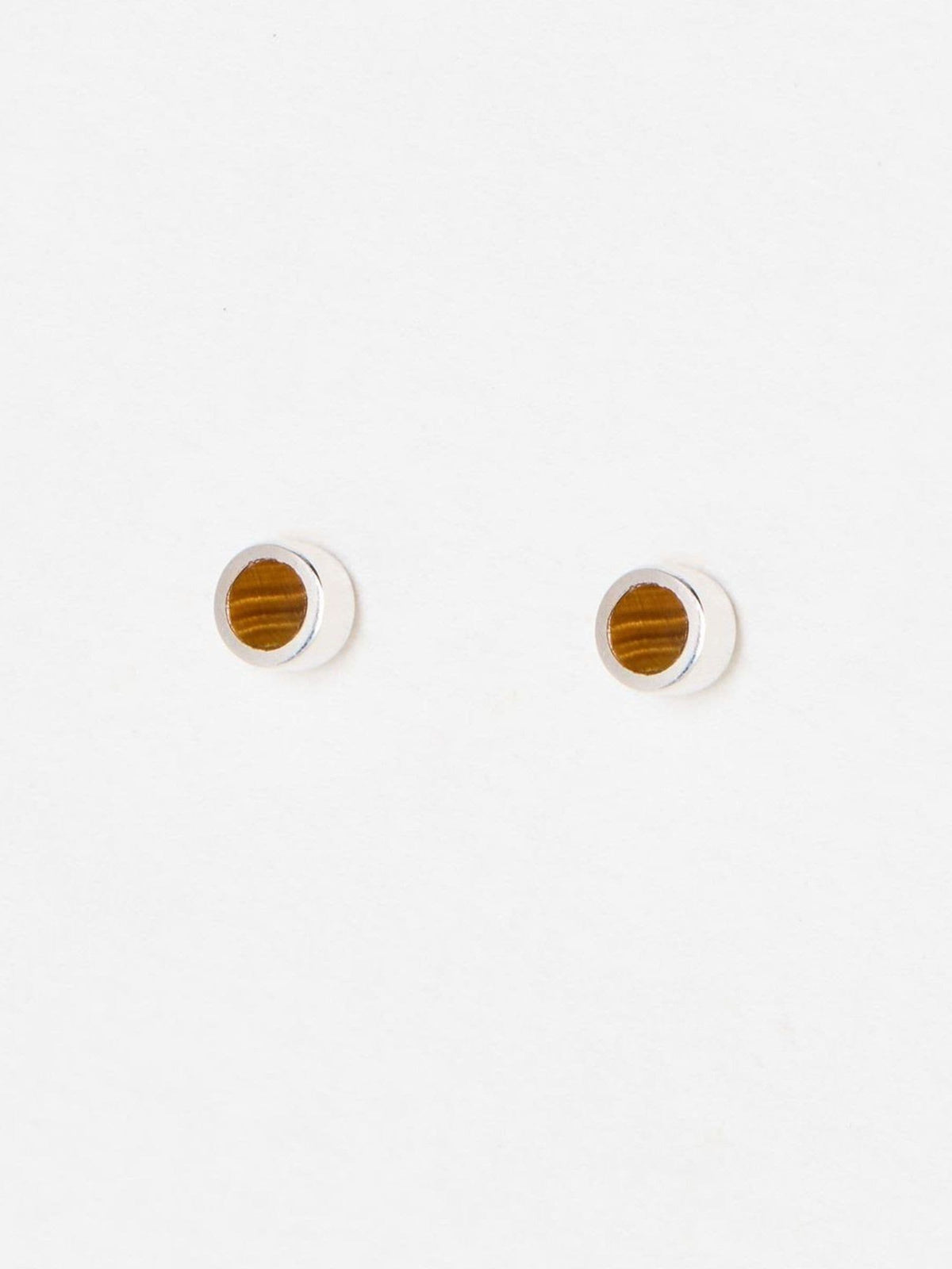 Oliver Bonas tiger's eye mini stud earrings, UK version