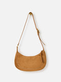 Oliver Bonas Ida tan faux suede sling crossbody bag, UK version