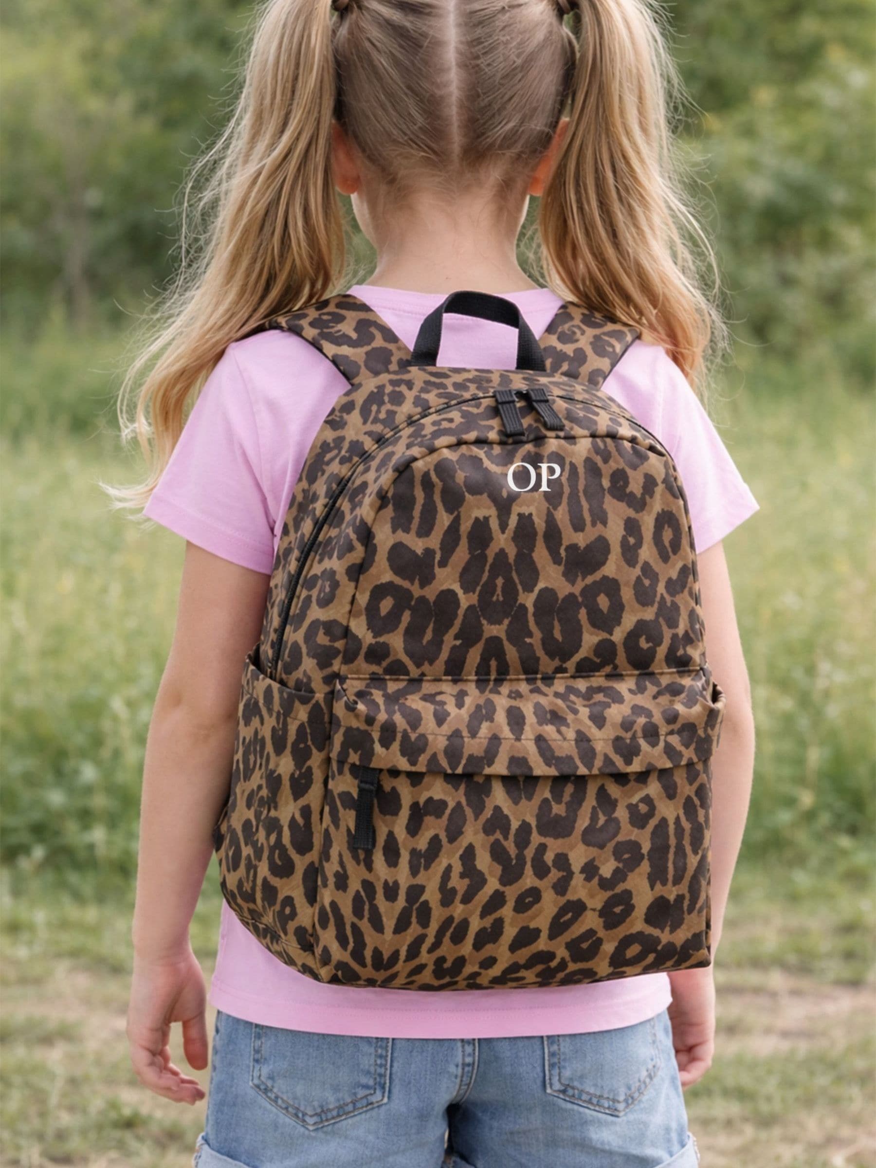 Loveabode leopard print mini backpack 12 litre (British brand)