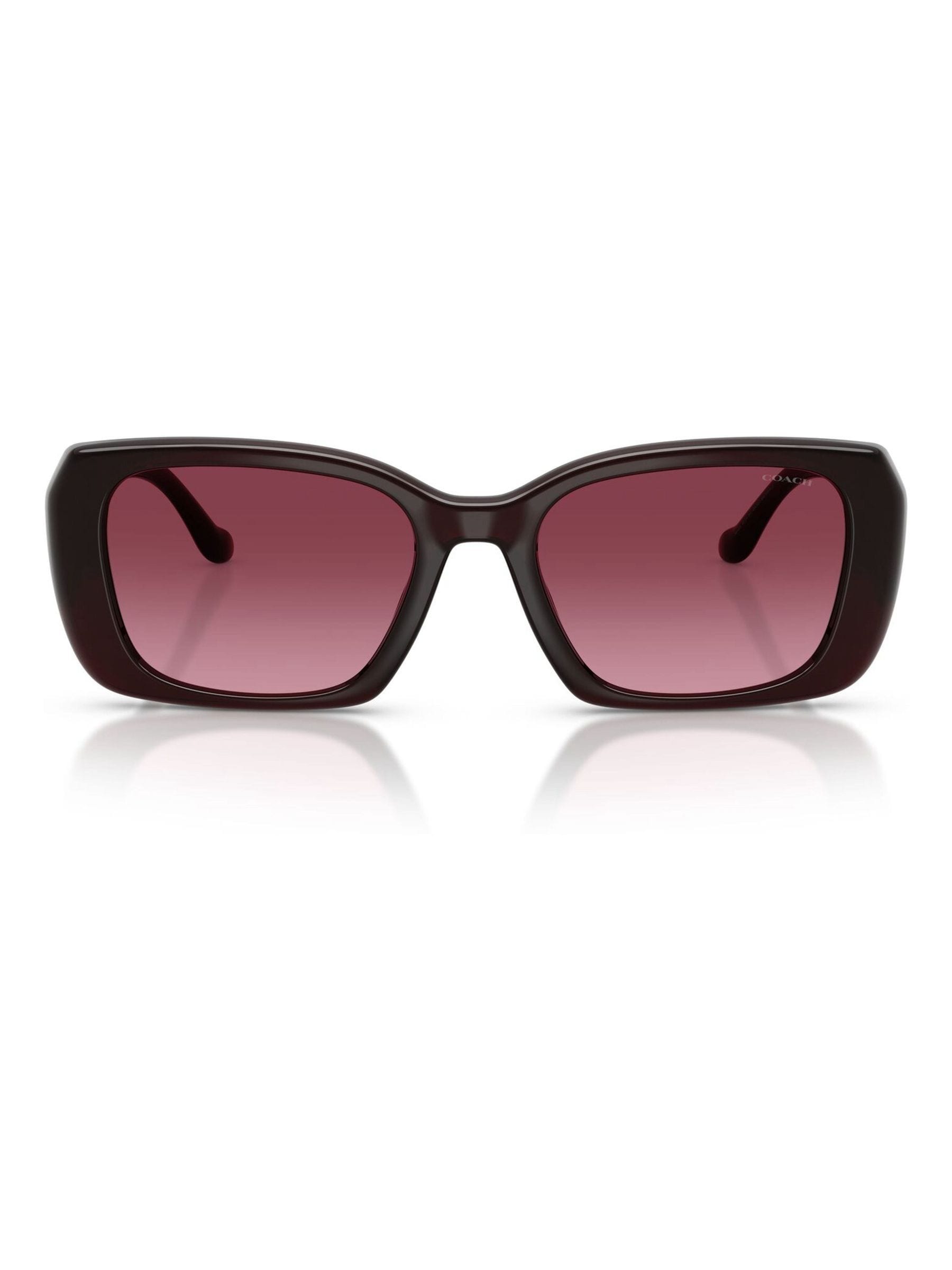 COACH square frame sunglasses with merlot gradient lenses - British product