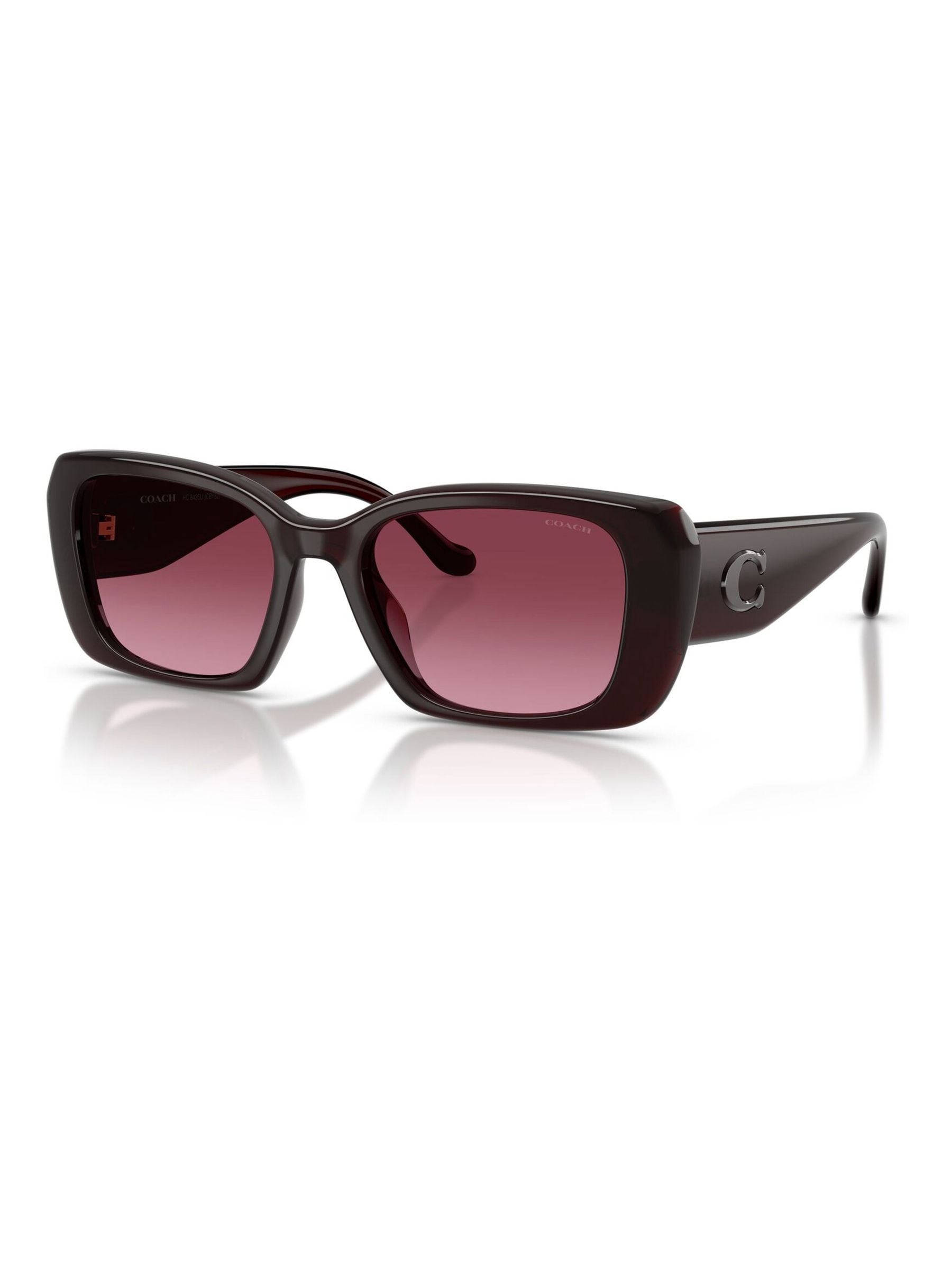 COACH square frame sunglasses with merlot gradient lenses - British product