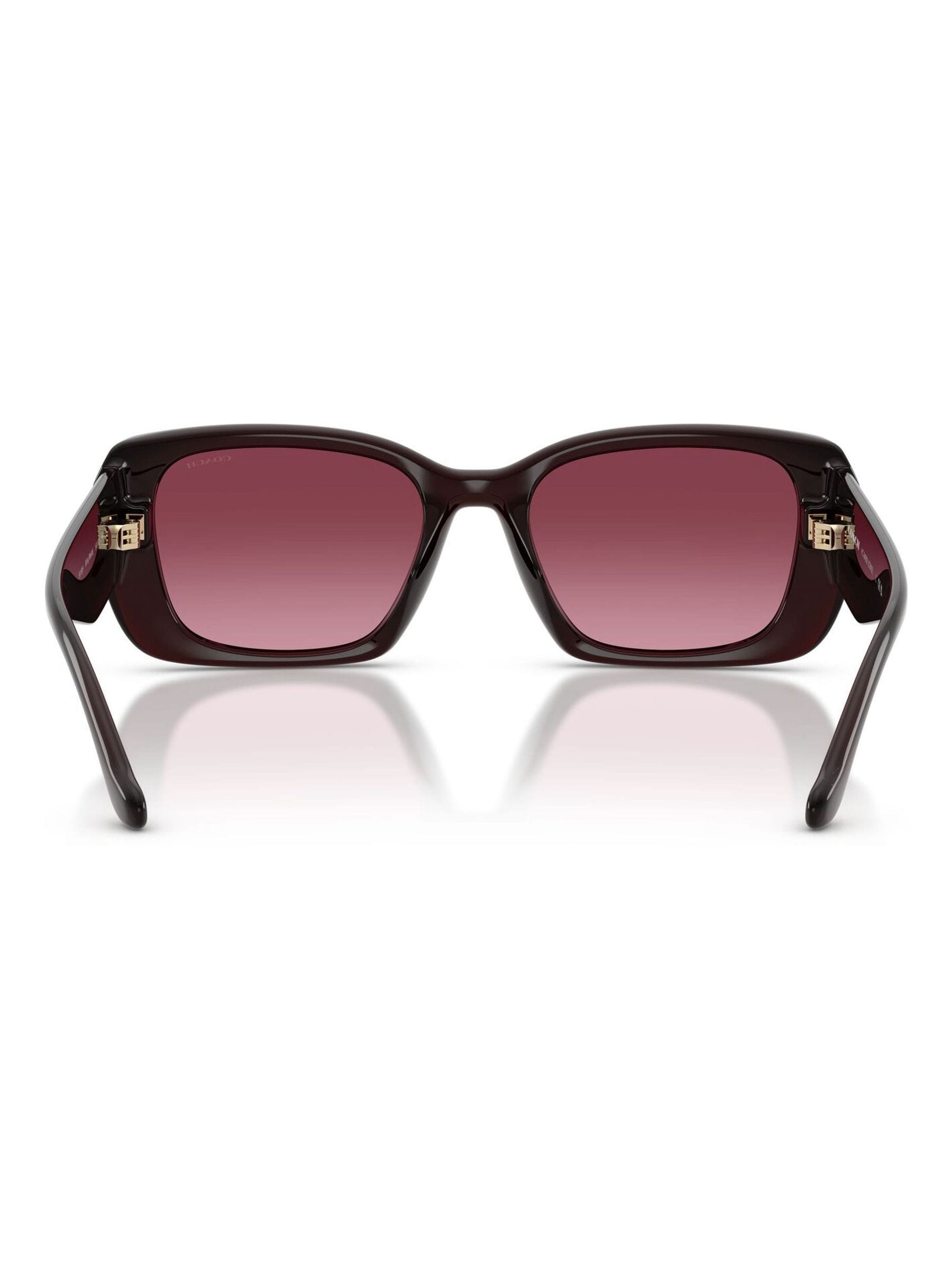 COACH square frame sunglasses with merlot gradient lenses - British product