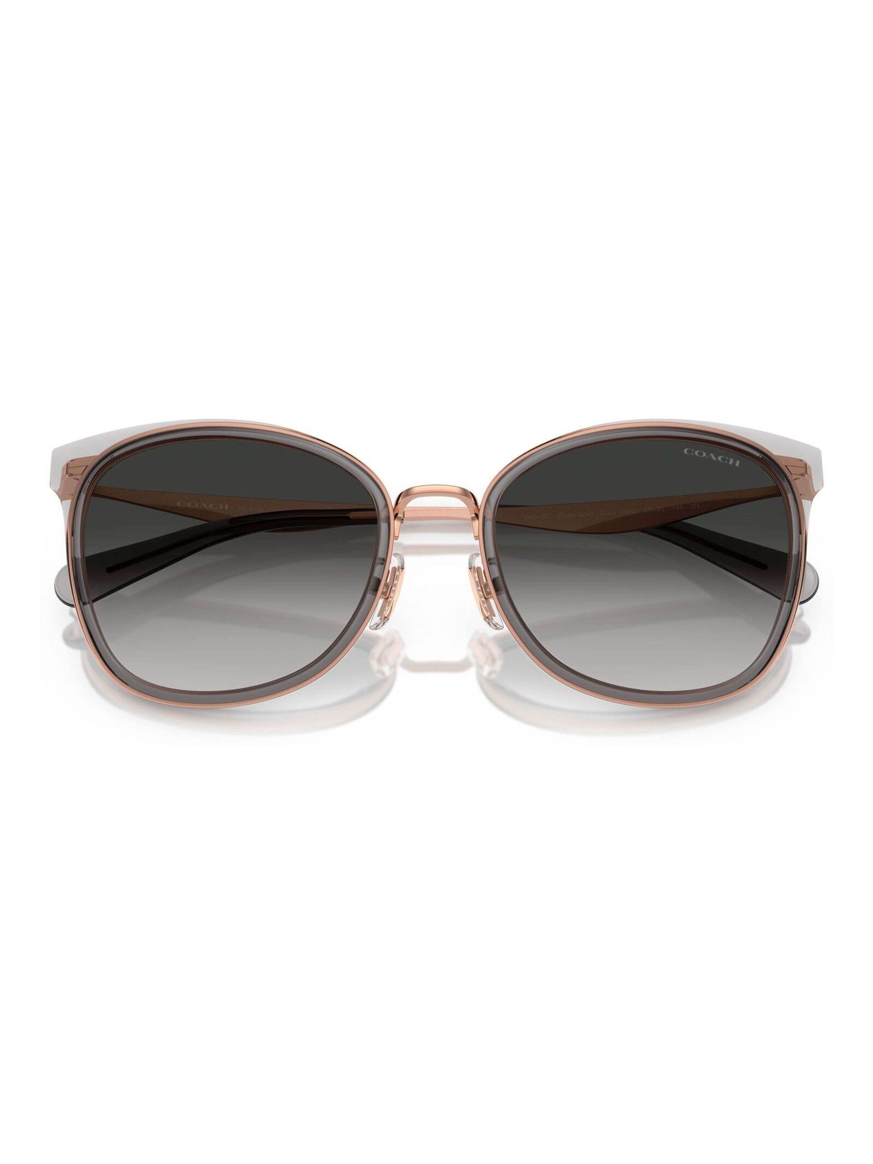 Coach square sunglasses in rose gold and dark grey - British product