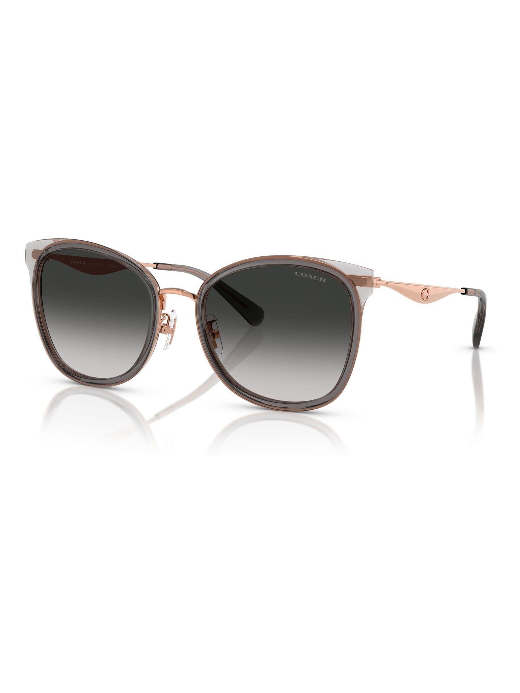 Coach square sunglasses in rose gold and dark grey - British product