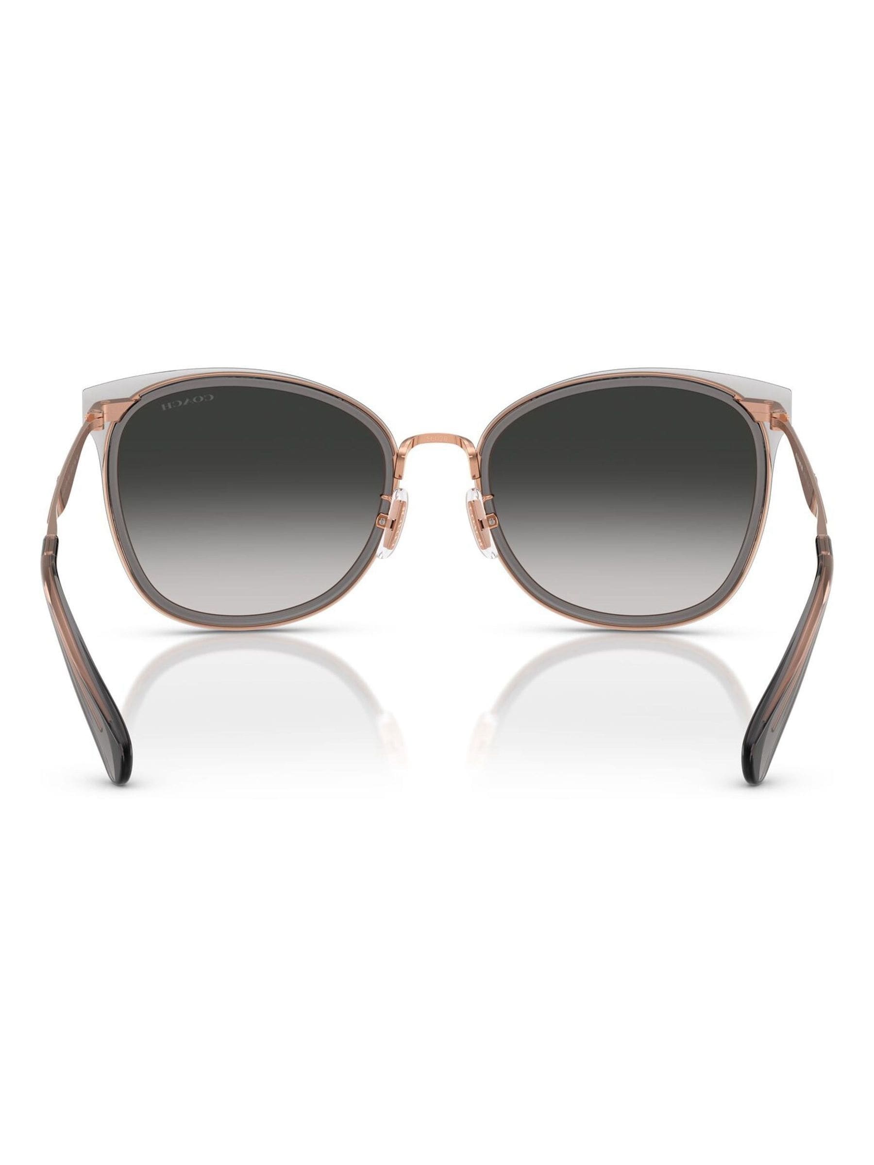 Coach square sunglasses in rose gold and dark grey - British product