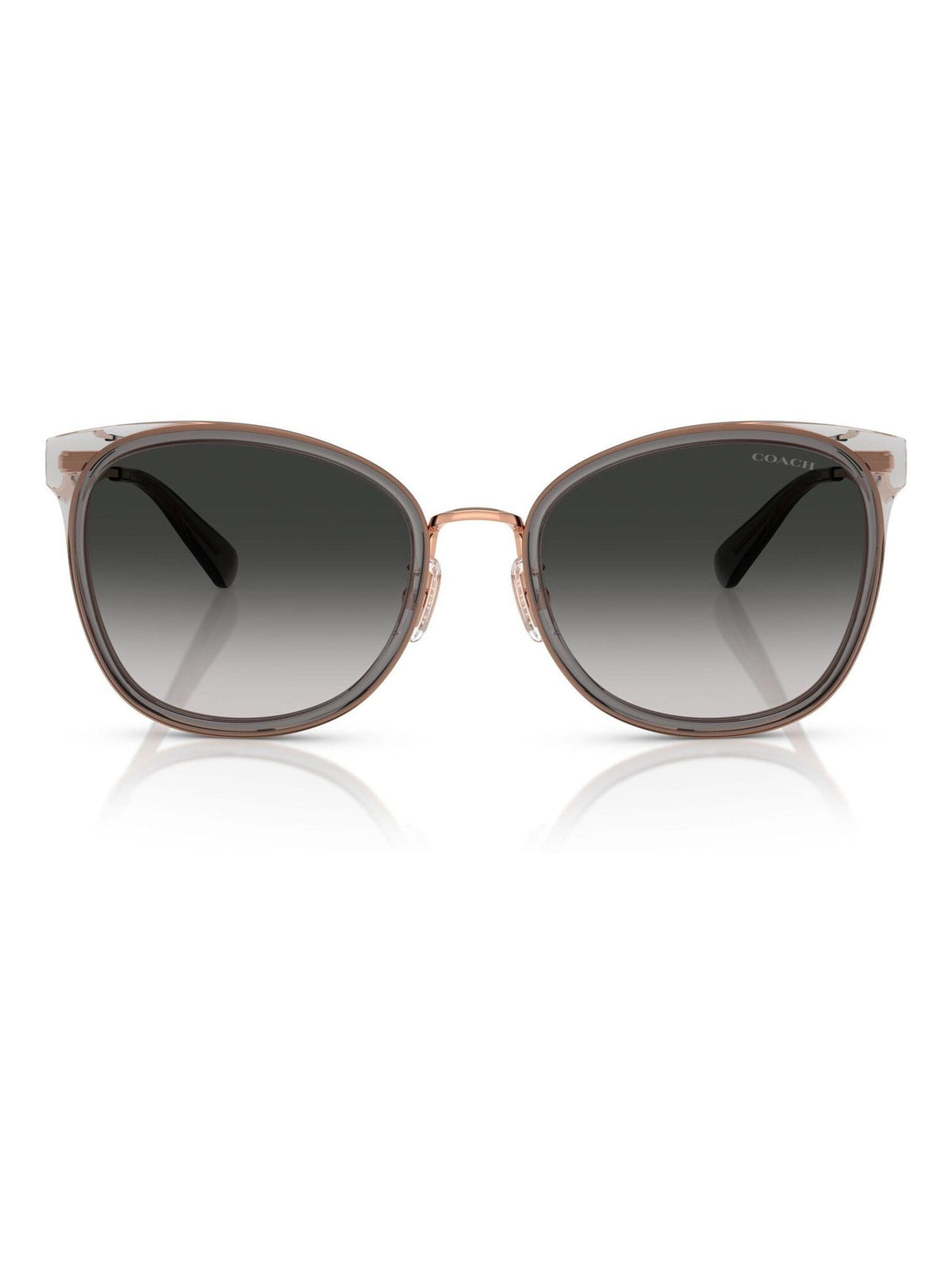 Coach square sunglasses in rose gold and dark grey - British product