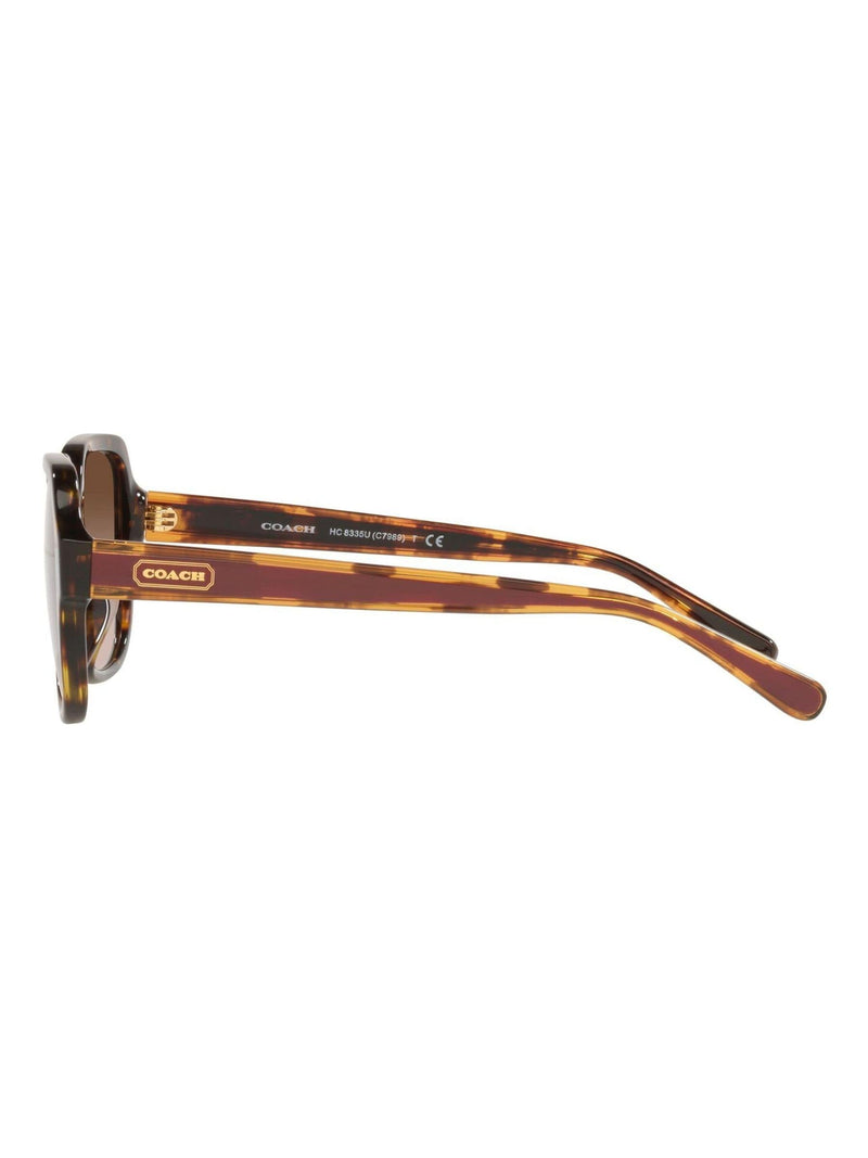 Coach brown rectangle sunglasses with gradient lenses, UK version