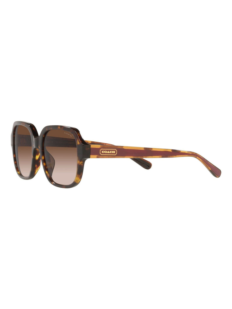 Coach brown rectangle sunglasses with gradient lenses, UK version
