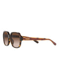 Coach brown rectangle sunglasses with gradient lenses, UK version