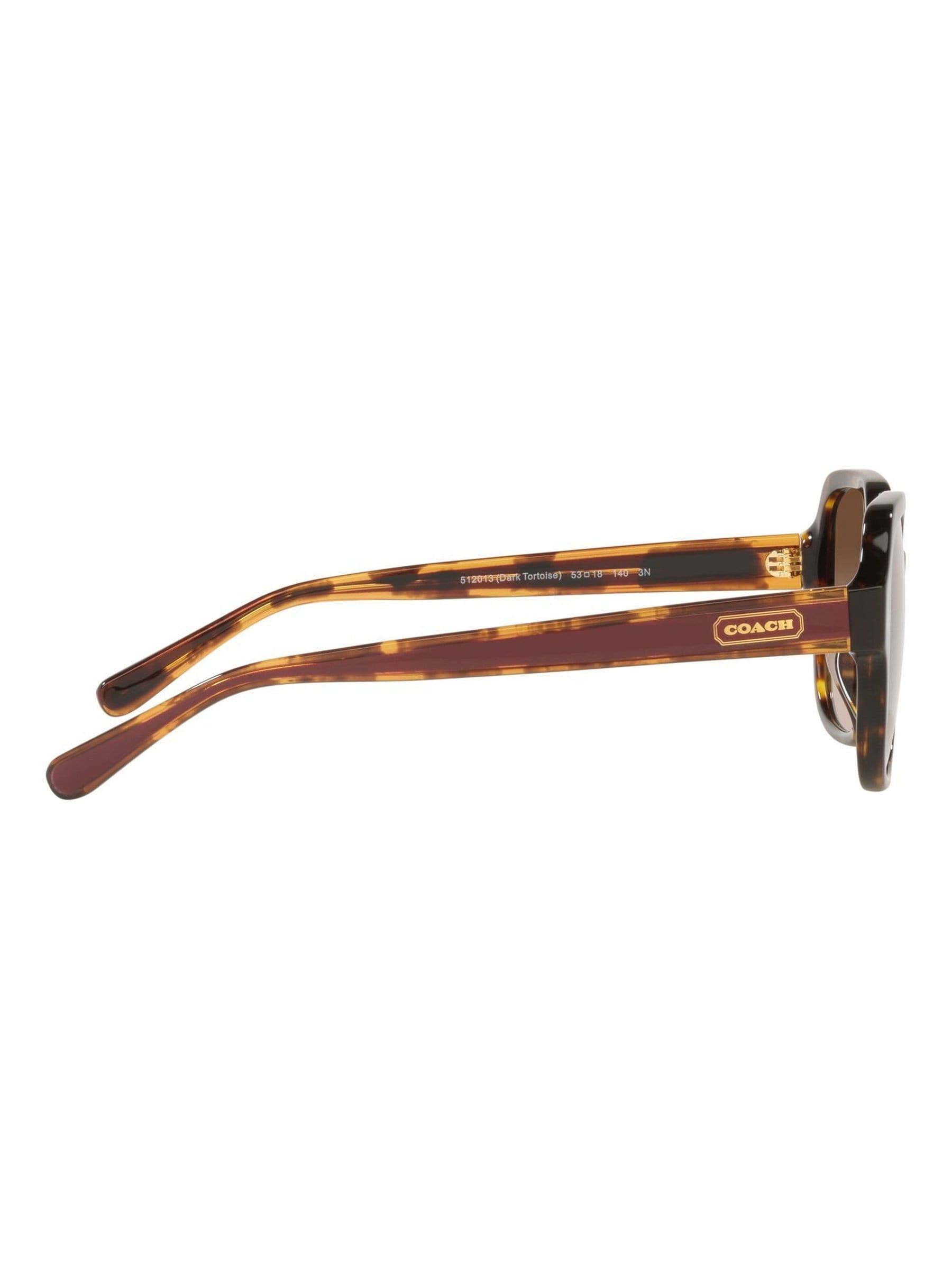 Coach brown rectangle sunglasses with gradient lenses, UK version
